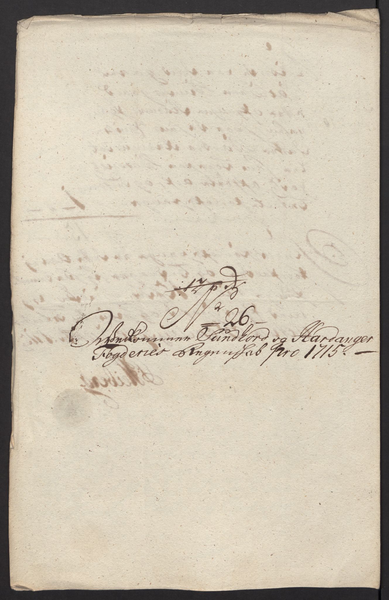 Rentekammeret inntil 1814, Reviderte regnskaper, Fogderegnskap, AV/RA-EA-4092/R48/L2991: Fogderegnskap Sunnhordland og Hardanger, 1715, p. 201