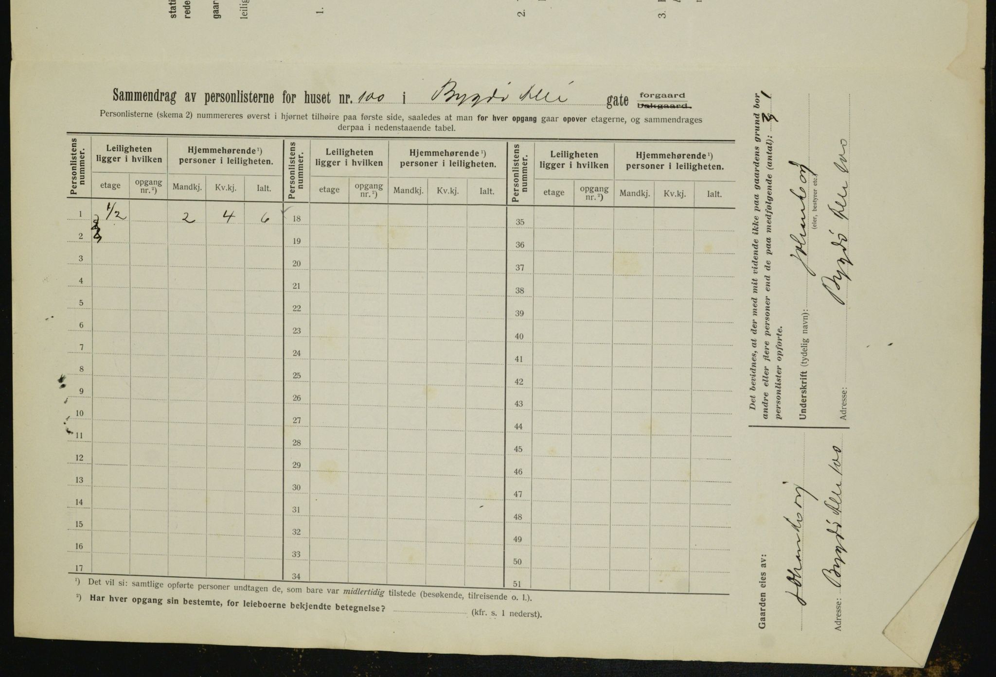 OBA, Municipal Census 1912 for Kristiania, 1912, p. 10987