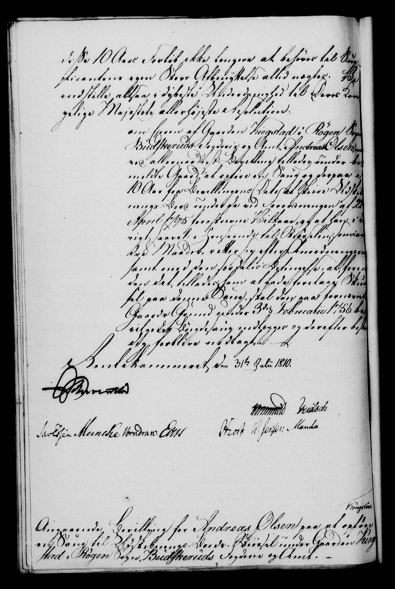 Rentekammeret, Kammerkanselliet, AV/RA-EA-3111/G/Gf/Gfa/L0092: Norsk relasjons- og resolusjonsprotokoll (merket RK 52.92), 1810, p. 417