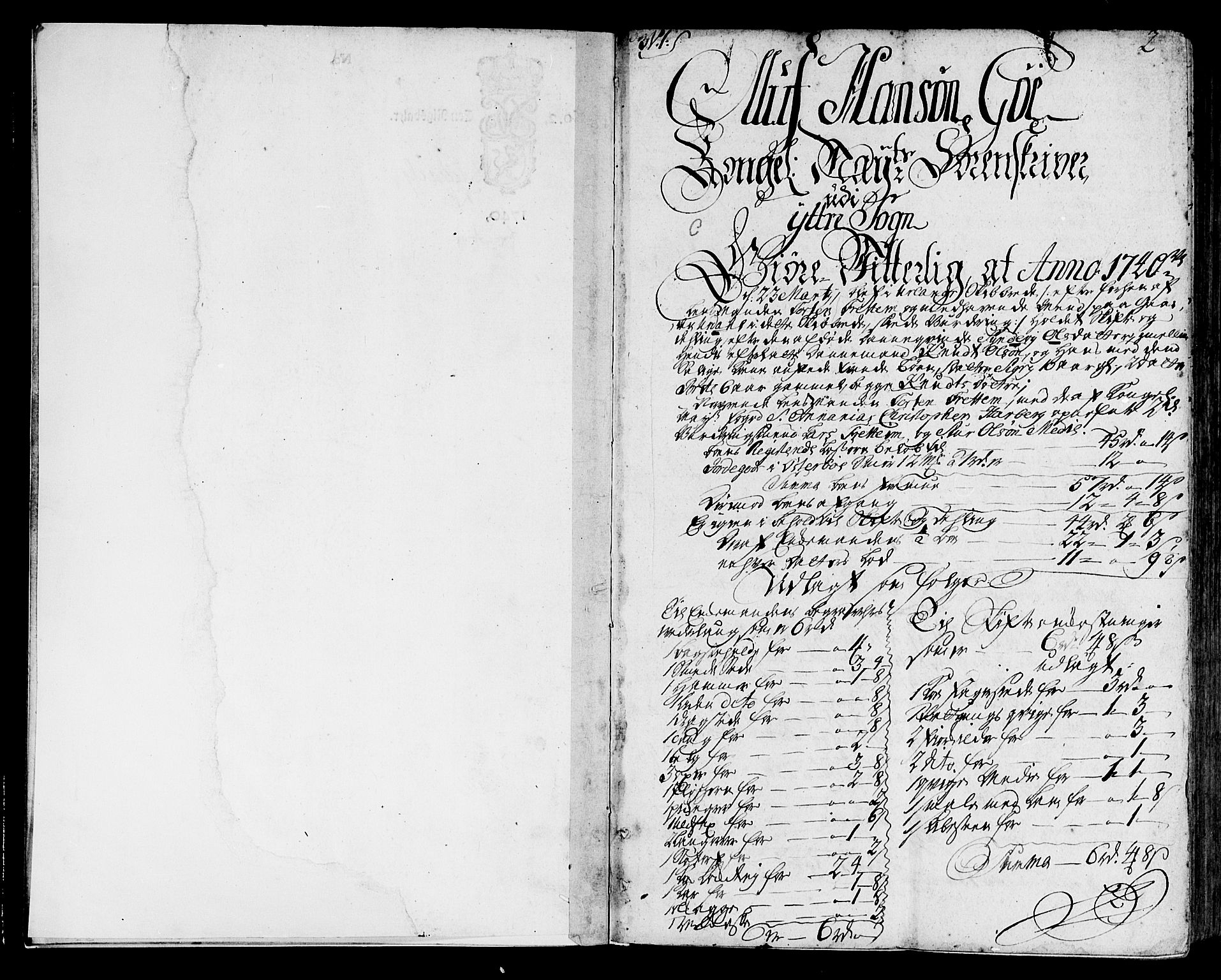 Ytre Sogn tingrett, AV/SAB-A-2601/1/H/Ha/L0006a: Skifteprotokoll, 1740-1743, p. 1b-2a