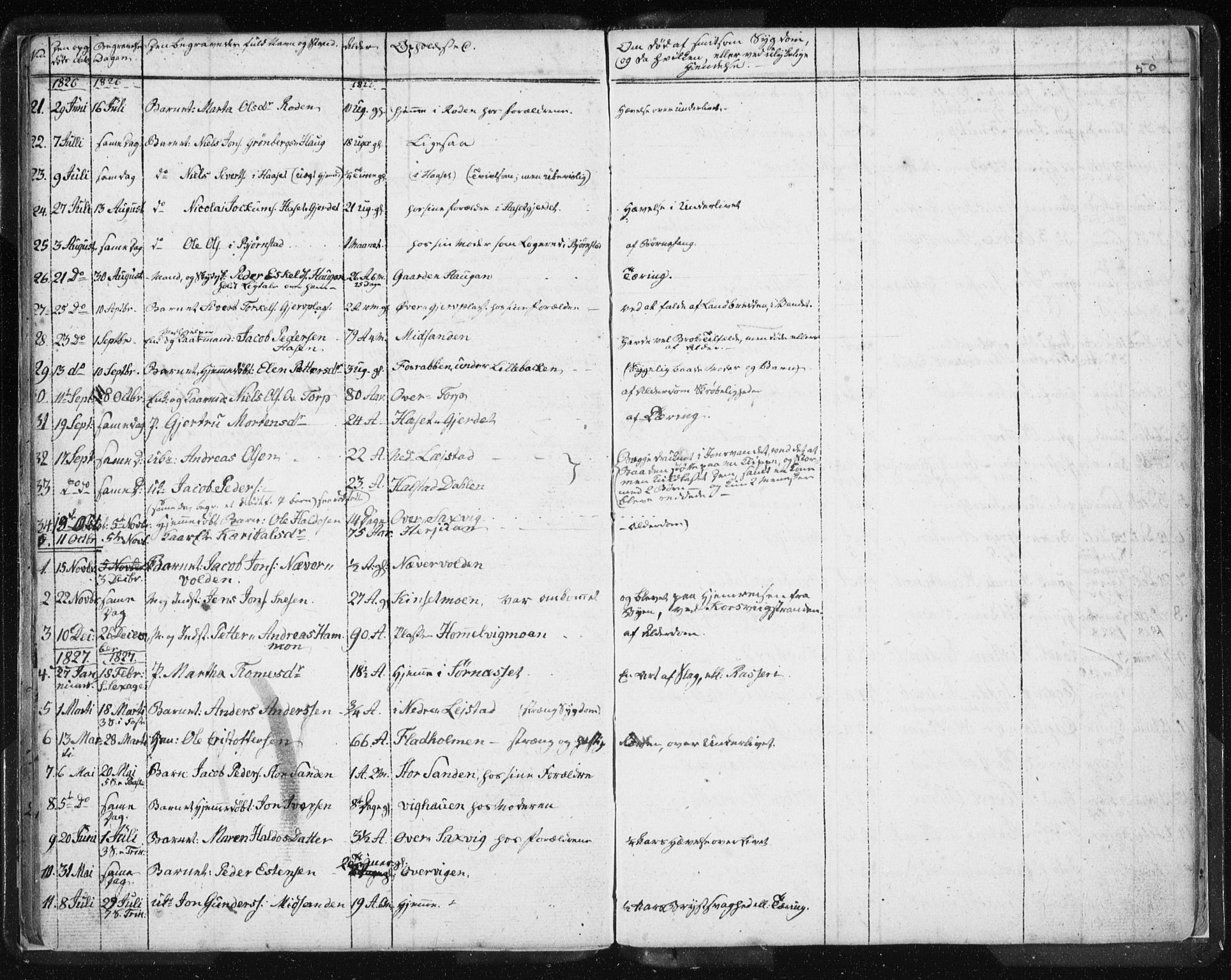 Ministerialprotokoller, klokkerbøker og fødselsregistre - Sør-Trøndelag, SAT/A-1456/616/L0404: Parish register (official) no. 616A01, 1823-1831, p. 50