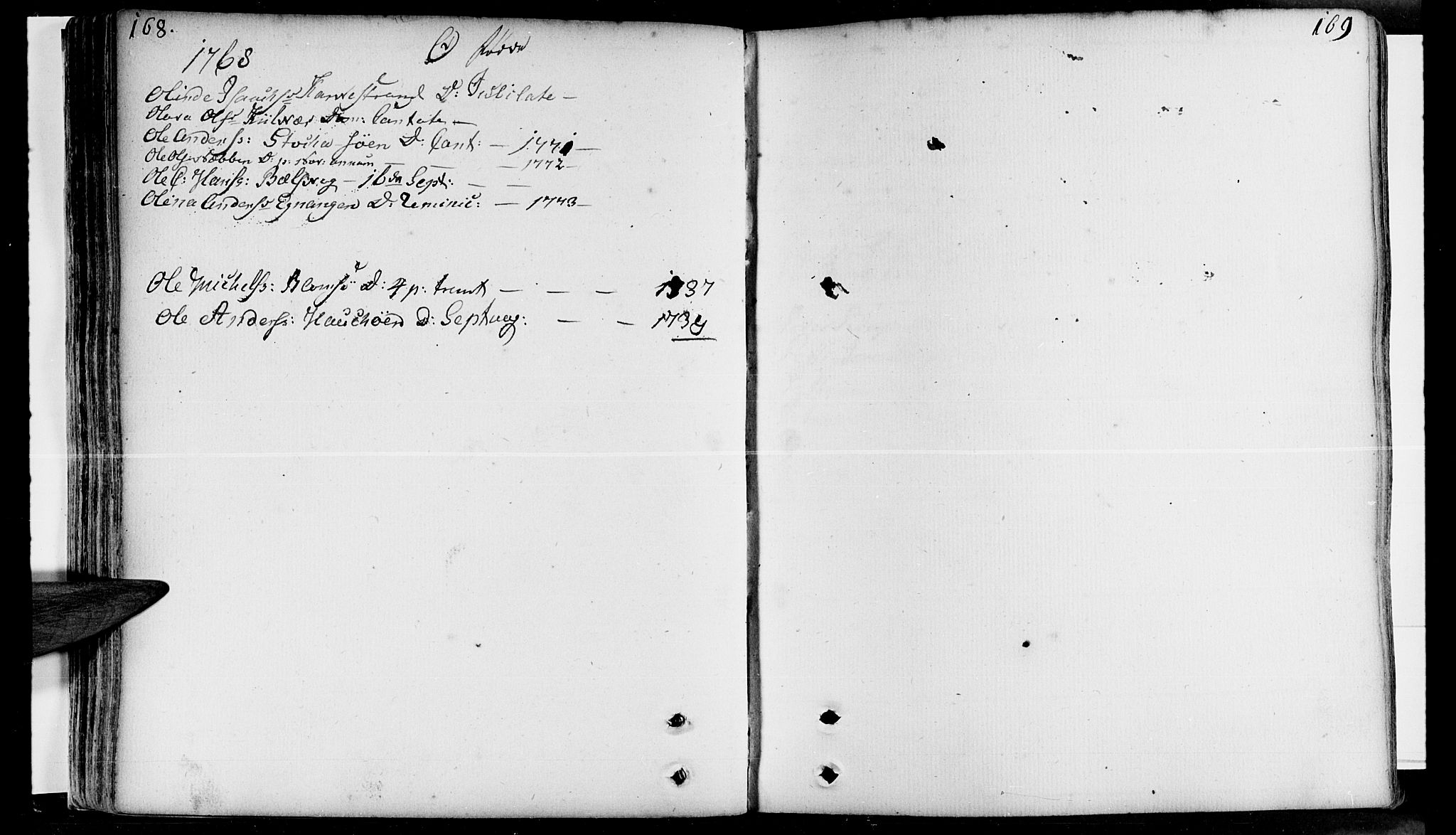 Ministerialprotokoller, klokkerbøker og fødselsregistre - Nordland, AV/SAT-A-1459/830/L0436: Parish register (official) no. 830A05 /1, 1737-1804, p. 168-169