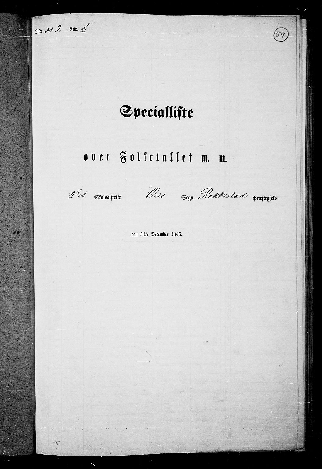 RA, 1865 census for Rakkestad, 1865, p. 58