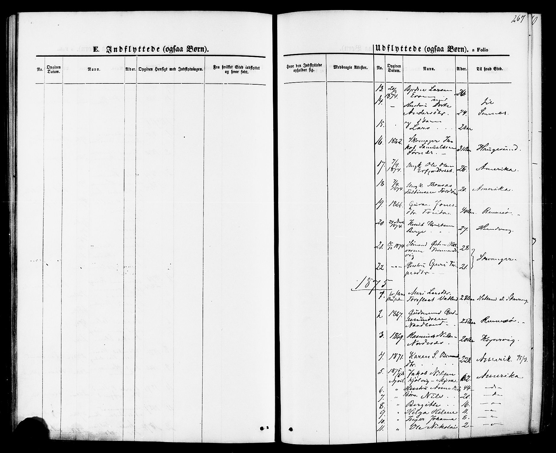 Jelsa sokneprestkontor, SAST/A-101842/01/IV: Parish register (official) no. A 8, 1867-1883, p. 267