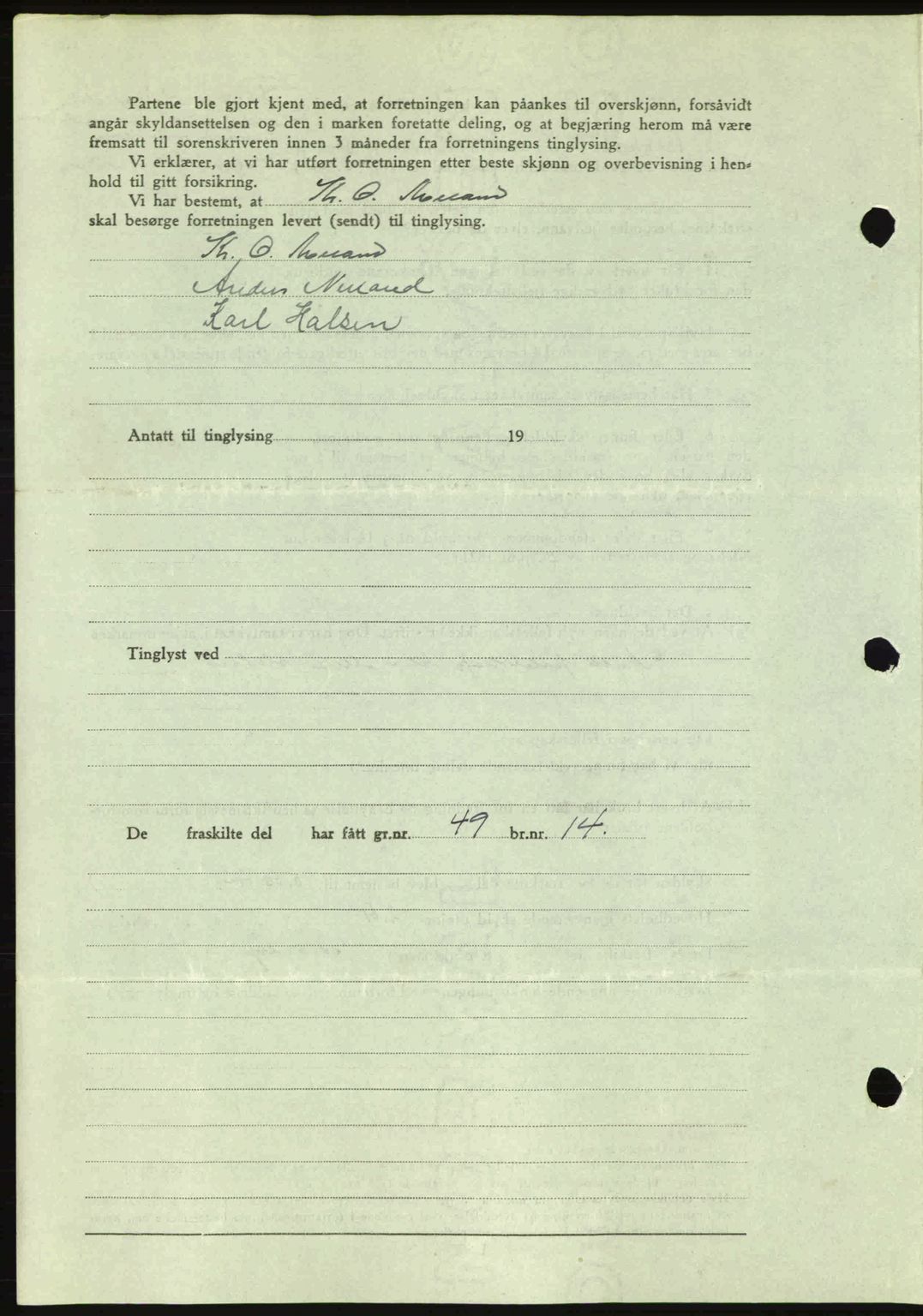 Romsdal sorenskriveri, AV/SAT-A-4149/1/2/2C: Mortgage book no. A17, 1944-1945, Diary no: : 1800/1944