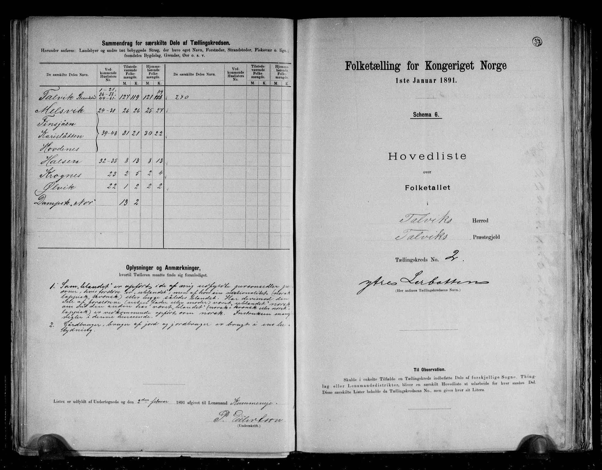 RA, 1891 census for 2013 Talvik, 1891, p. 10