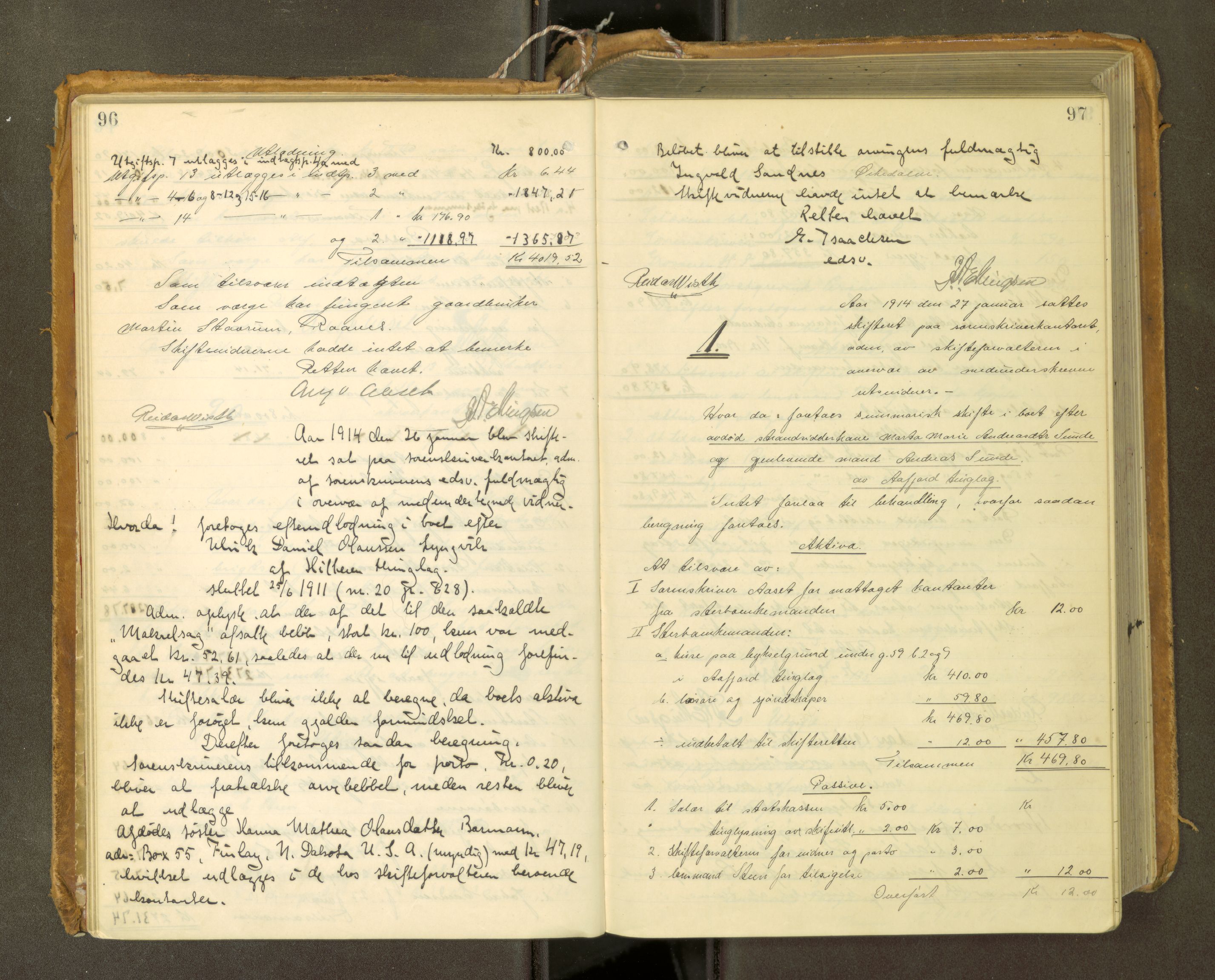 Fosen sorenskriveri, AV/SAT-A-1107/1/3/3A/L0031: Skifteutlodningsprotokoll nr. 10, 1913-1919, p. 96-97
