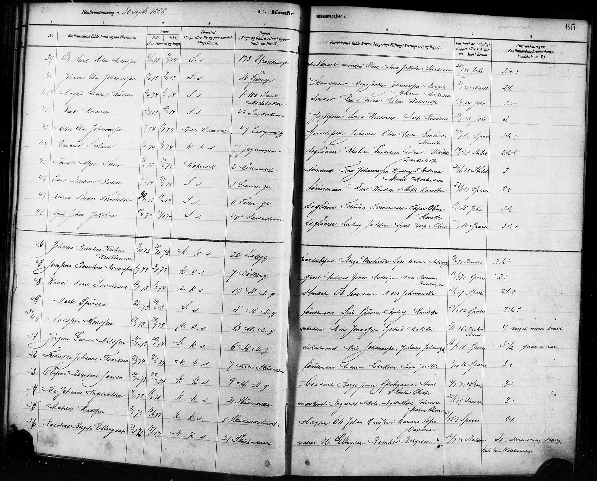 Sandviken Sokneprestembete, AV/SAB-A-77601/H/Ha/L0002: Parish register (official) no. A 2, 1878-1896, p. 65
