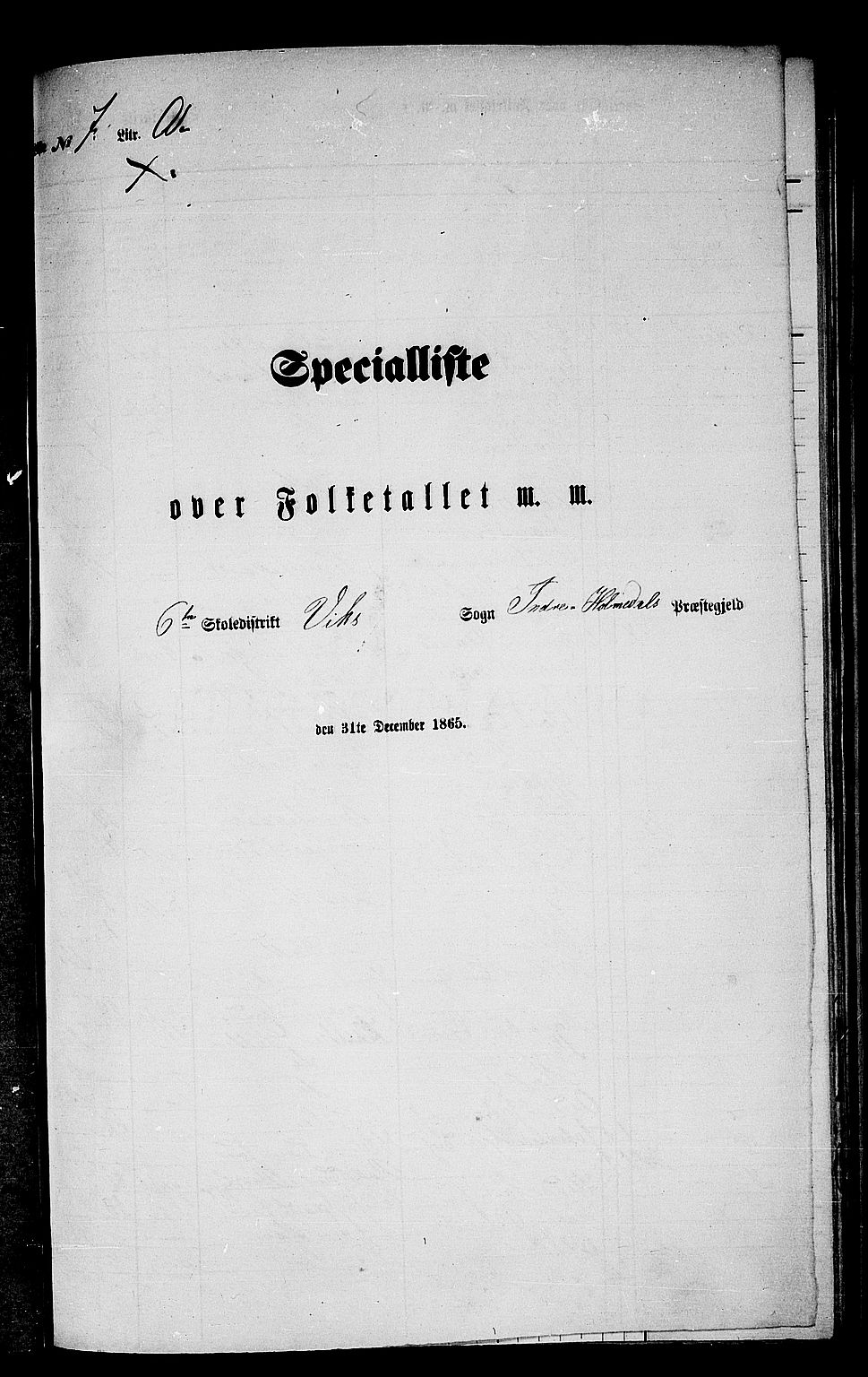 RA, 1865 census for Indre Holmedal, 1865, p. 117