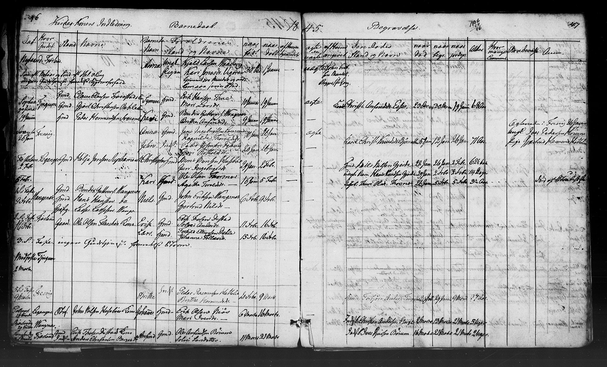 Leikanger sokneprestembete, SAB/A-81001: Curate's parish register no. A 2, 1840-1847, p. 46-47