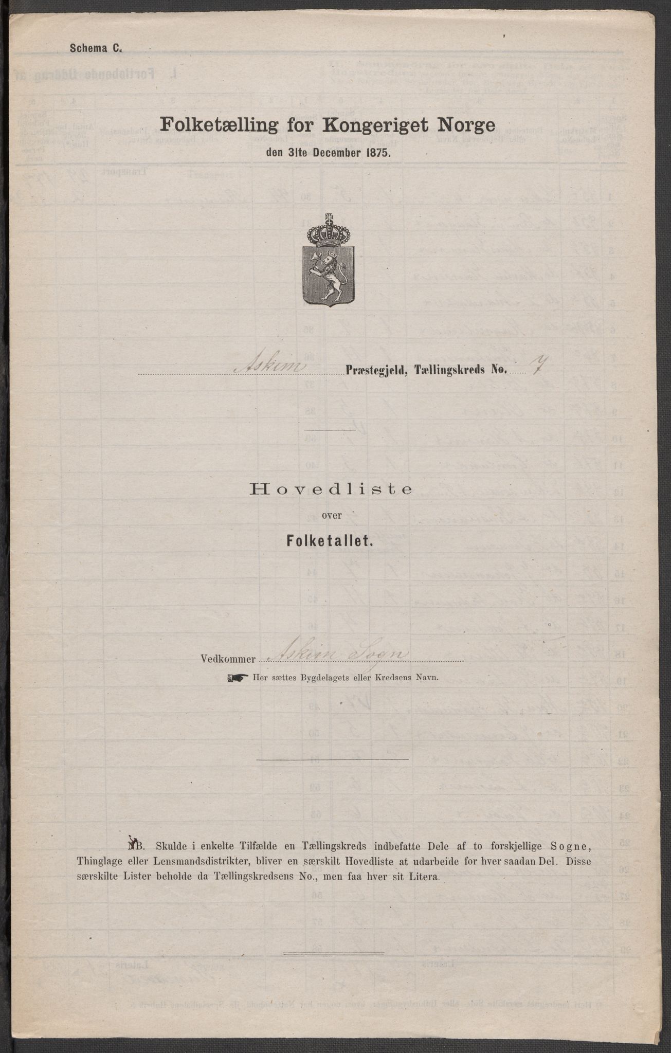 RA, 1875 census for 0124P Askim, 1875, p. 19