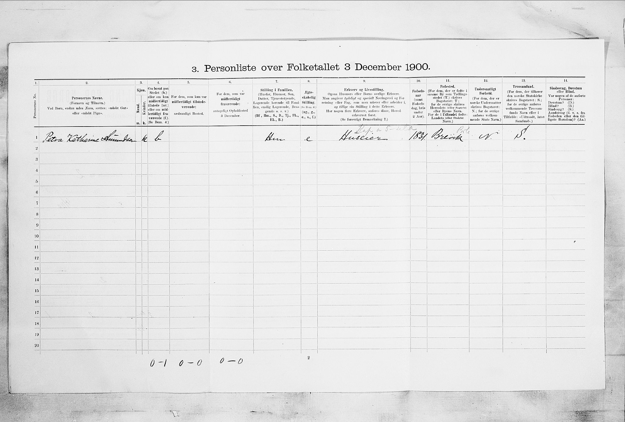 SAKO, 1900 census for Skien, 1900, p. 779