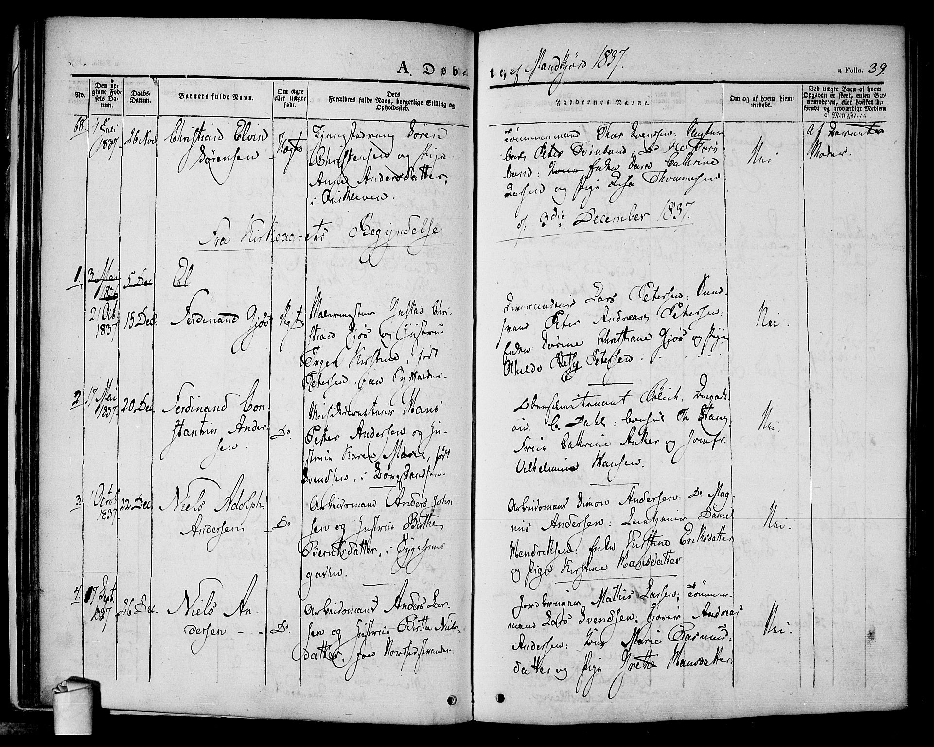 Halden prestekontor Kirkebøker, AV/SAO-A-10909/F/Fa/L0005: Parish register (official) no. I 5, 1834-1845, p. 39