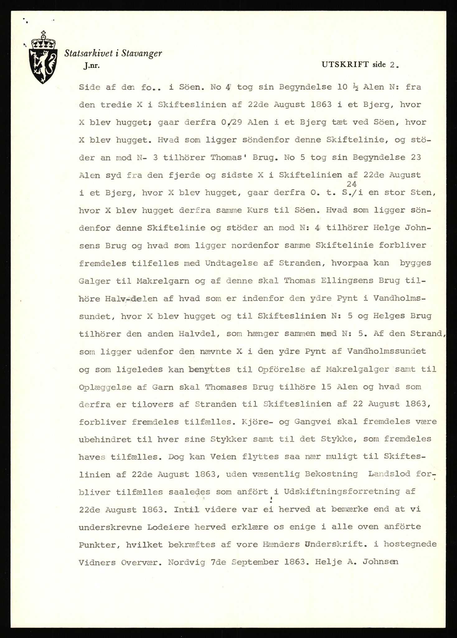 Statsarkivet i Stavanger, SAST/A-101971/03/Y/Yj/L0063: Avskrifter sortert etter gårdsnavn: Nordbraud - Nordvik, 1750-1930, p. 568