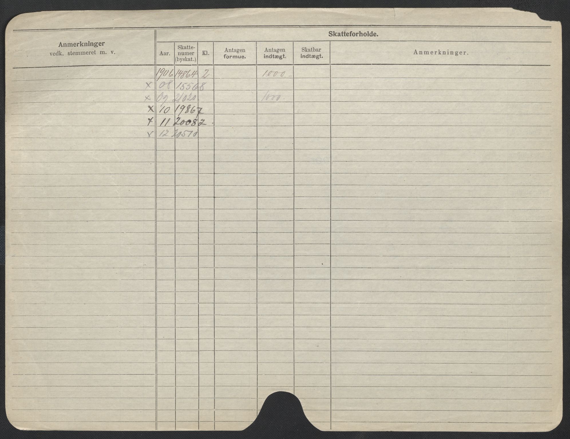 Oslo folkeregister, Registerkort, SAO/A-11715/F/Fa/Fac/L0011: Menn, 1906-1914, p. 977b