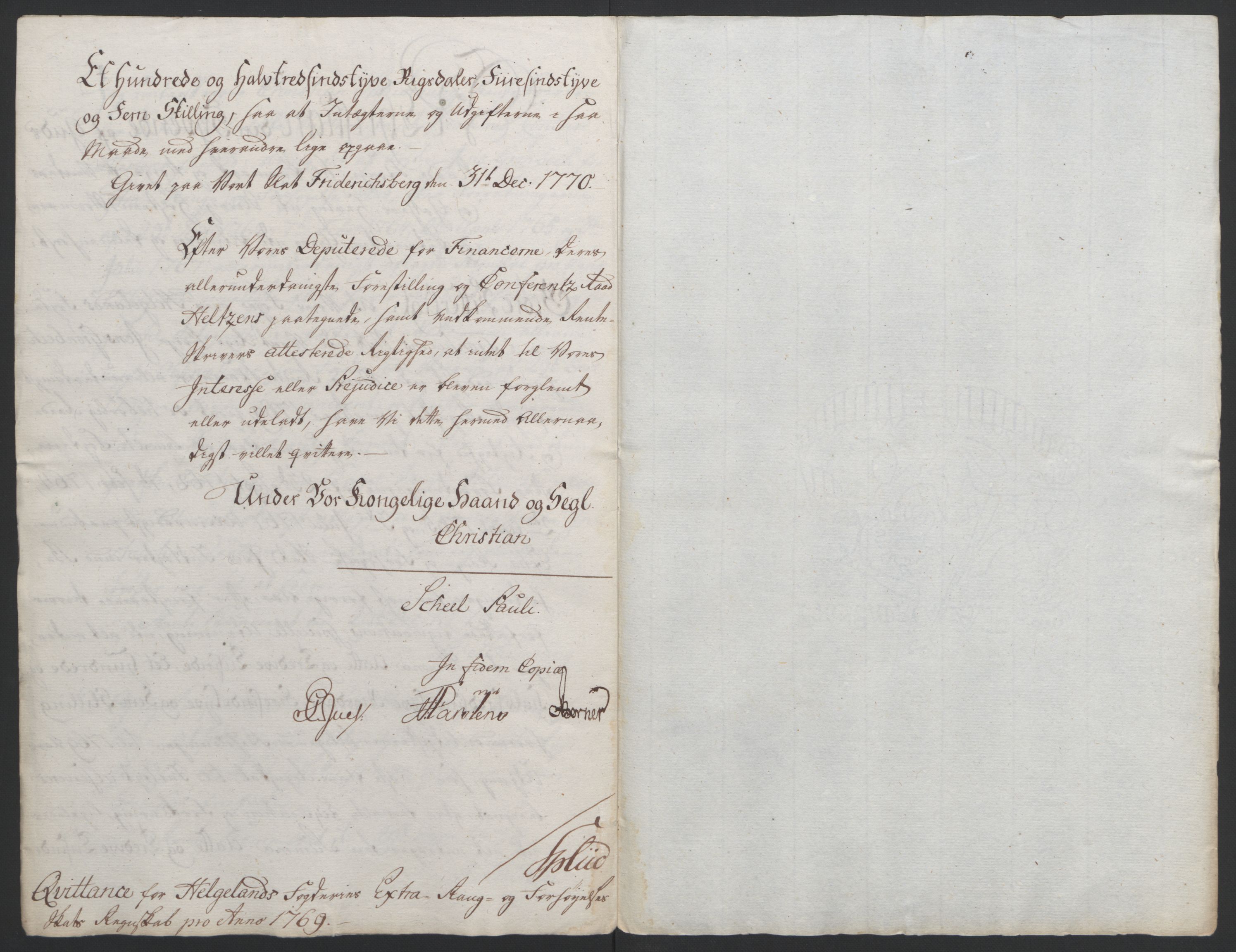 Rentekammeret inntil 1814, Reviderte regnskaper, Fogderegnskap, AV/RA-EA-4092/R65/L4573: Ekstraskatten Helgeland, 1762-1772, p. 226