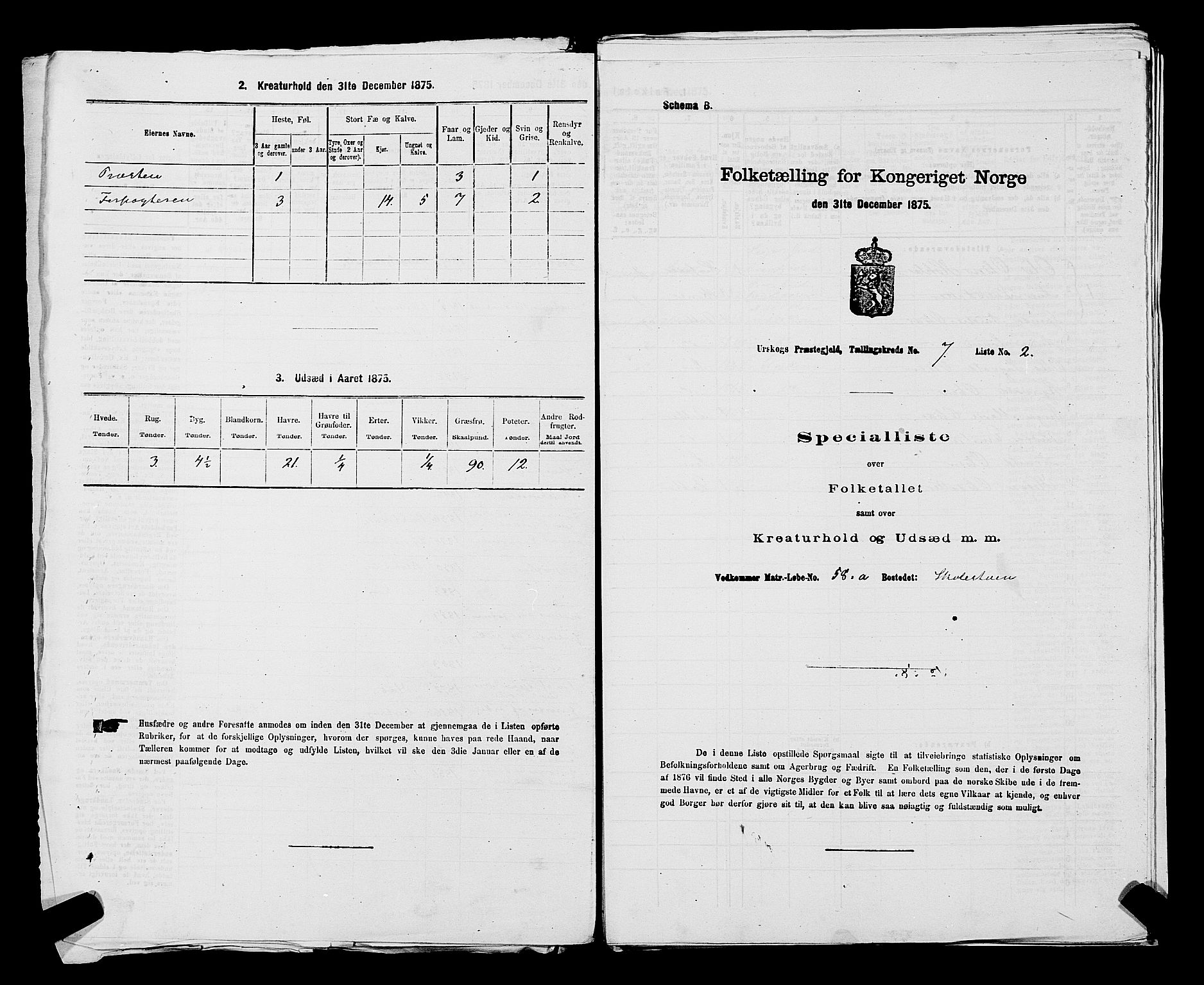 RA, 1875 census for 0224P Aurskog, 1875, p. 687