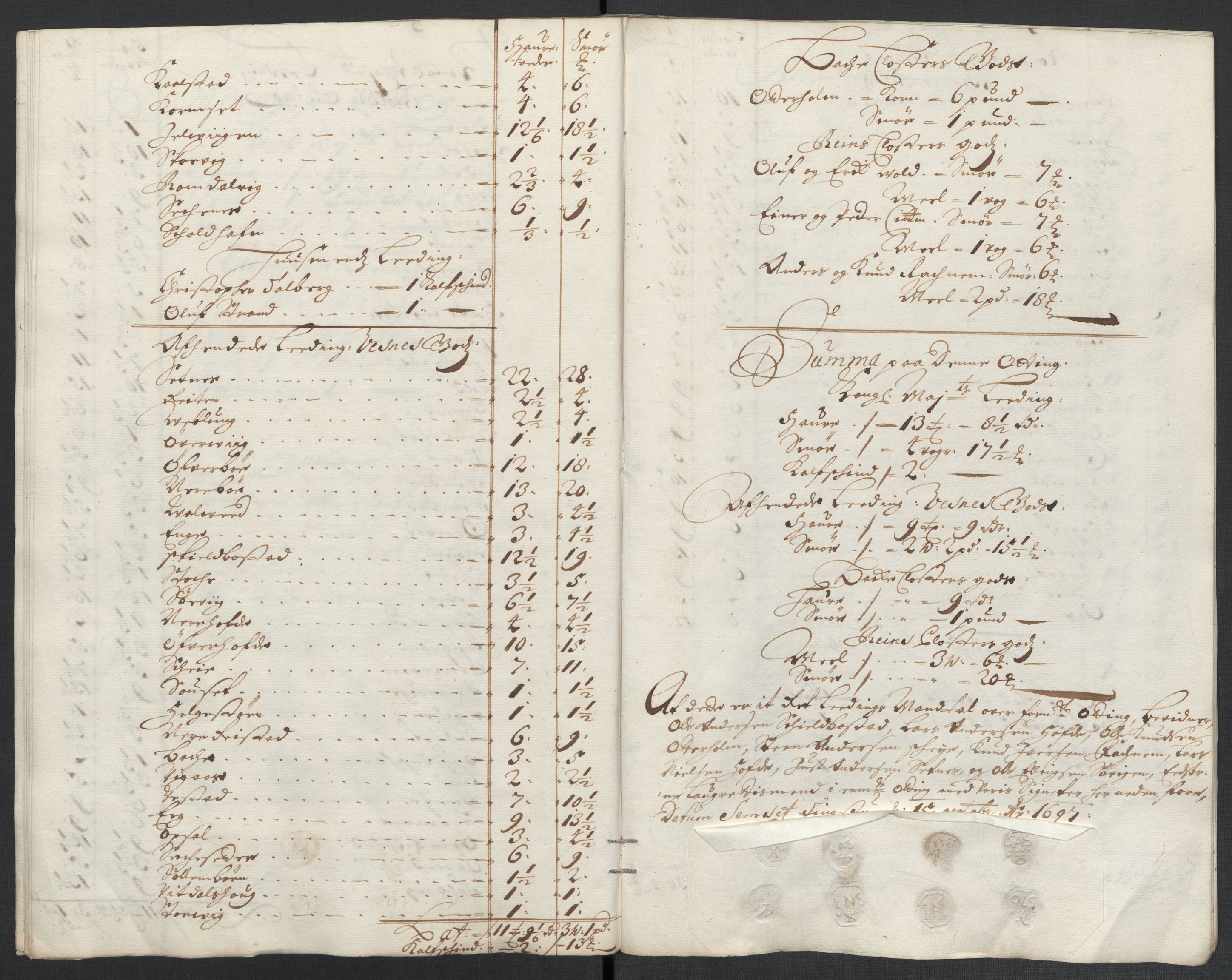 Rentekammeret inntil 1814, Reviderte regnskaper, Fogderegnskap, AV/RA-EA-4092/R55/L3653: Fogderegnskap Romsdal, 1697-1698, p. 119