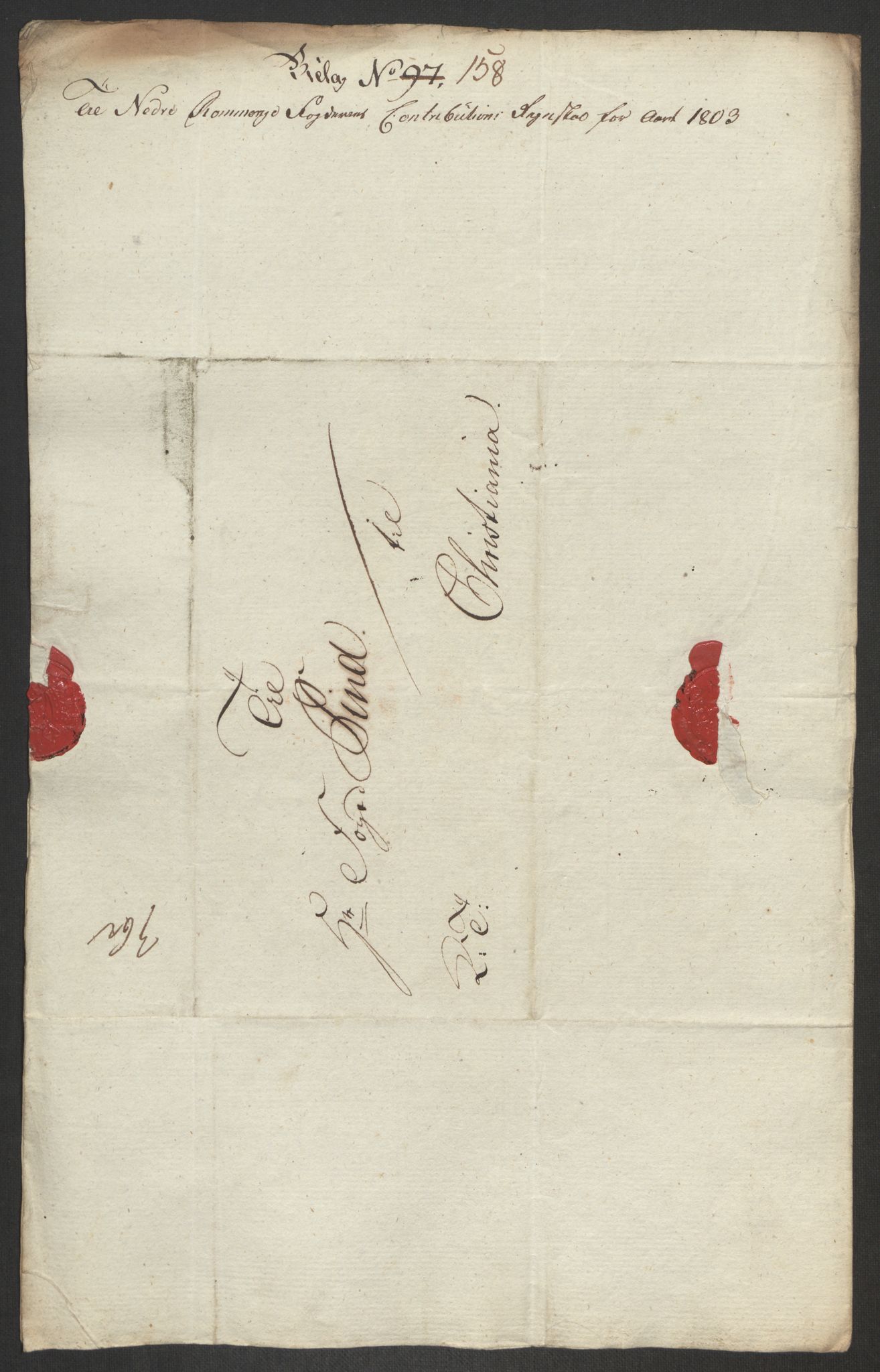 Rentekammeret inntil 1814, Reviderte regnskaper, Fogderegnskap, RA/EA-4092/R11/L0679: Fogderegnskap Nedre Romerike, 1803, p. 431