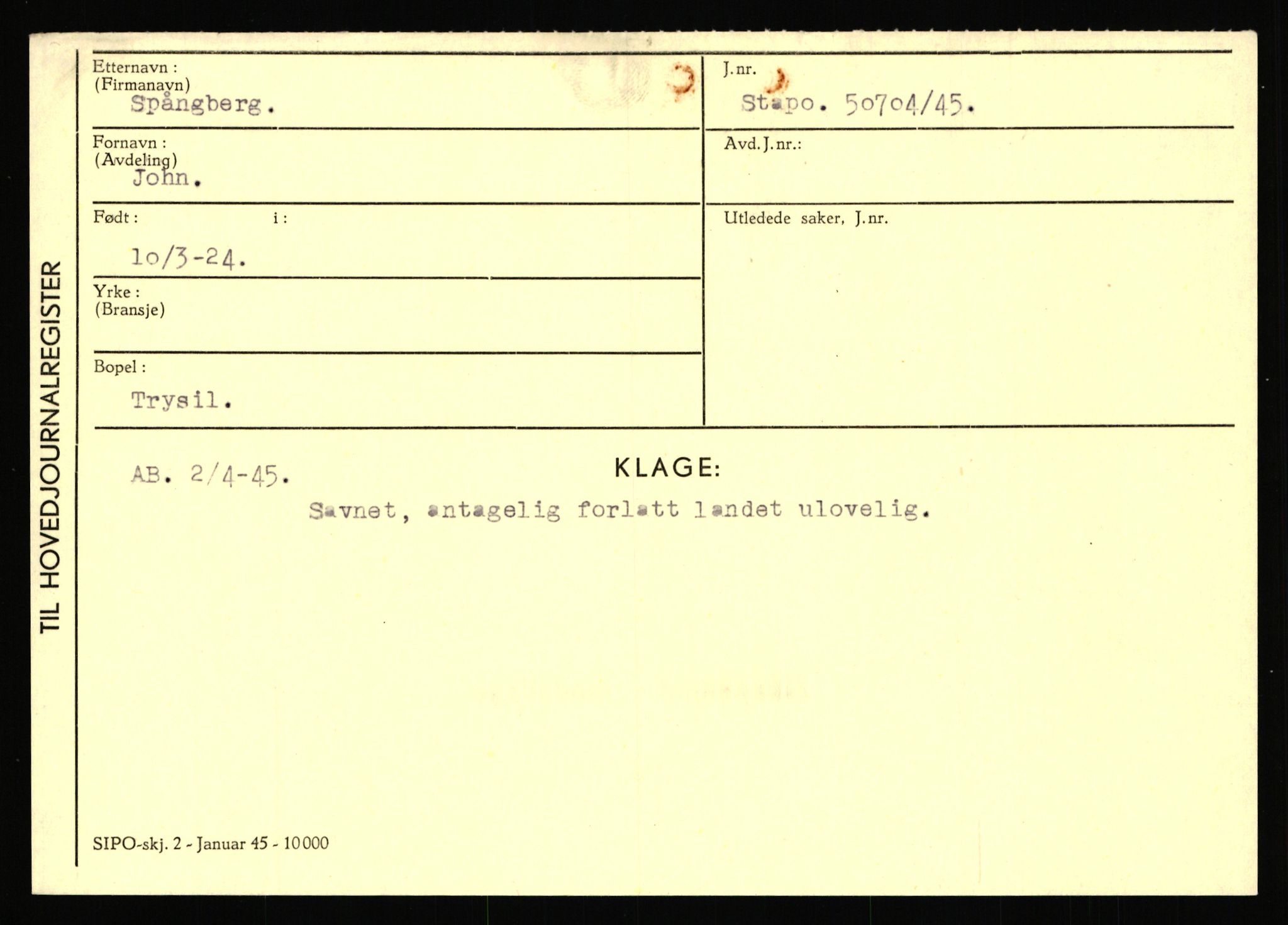 Statspolitiet - Hovedkontoret / Osloavdelingen, AV/RA-S-1329/C/Ca/L0014: Seterlien - Svartås, 1943-1945, p. 2647