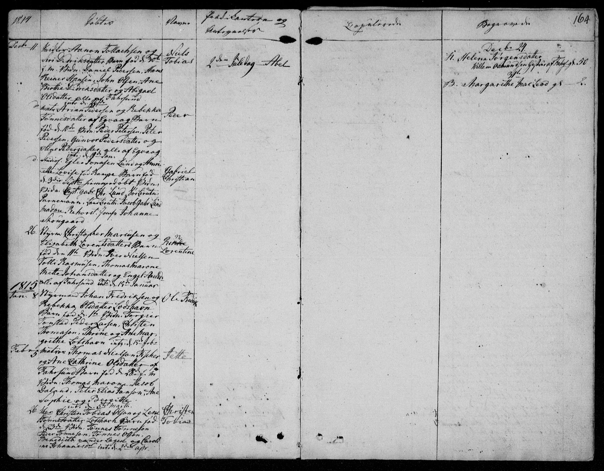 Farsund sokneprestkontor, AV/SAK-1111-0009/F/Fa/L0001: Parish register (official) no. A 1, 1784-1815, p. 164