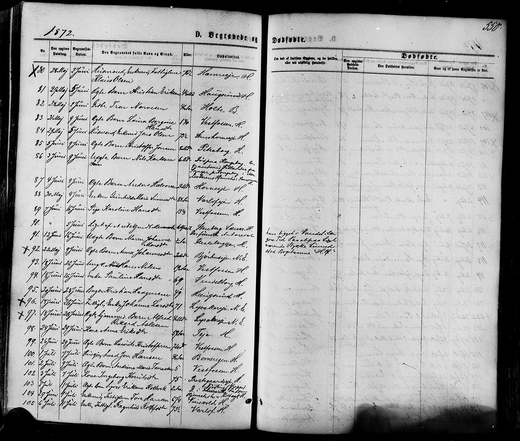 Eiker kirkebøker, AV/SAKO-A-4/F/Fa/L0017: Parish register (official) no. I 17, 1869-1877, p. 550