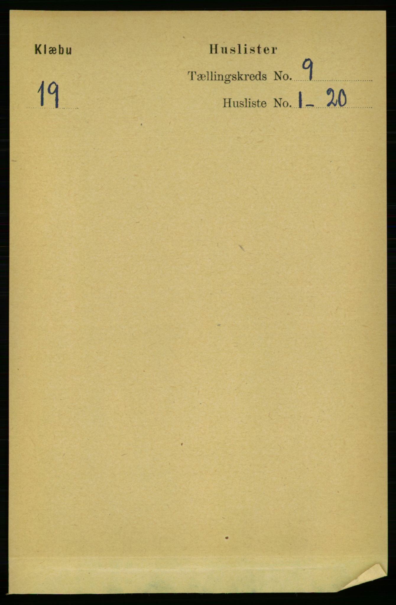 RA, 1891 census for 1662 Klæbu, 1891, p. 1715