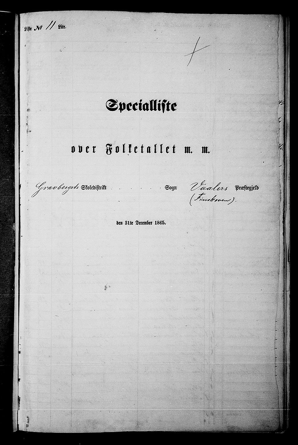 RA, 1865 census for Våler, 1865, p. 155