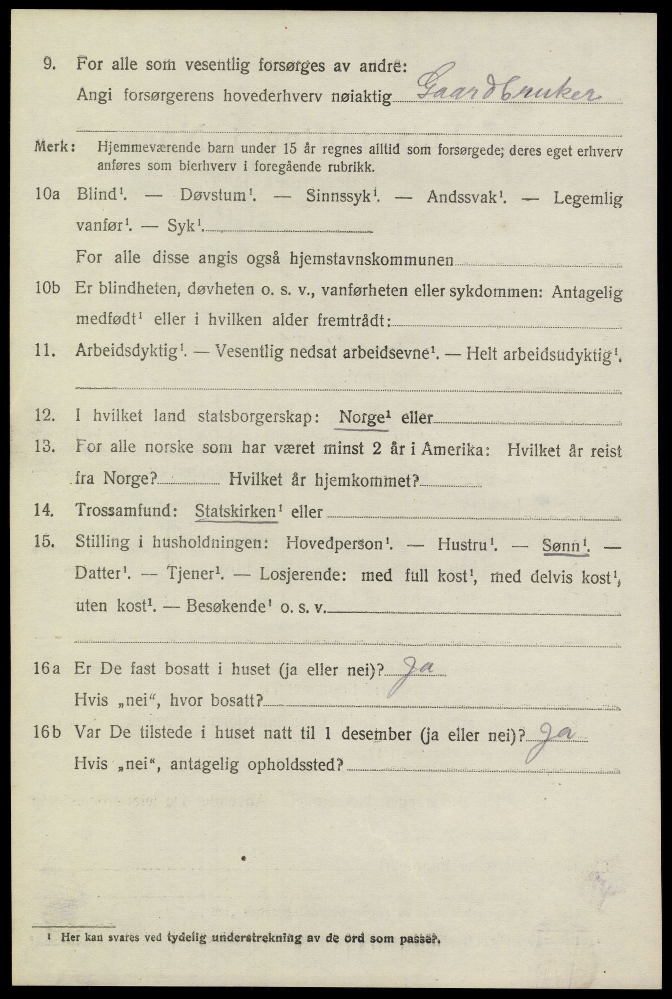 SAKO, 1920 census for Sannidal, 1920, p. 4928