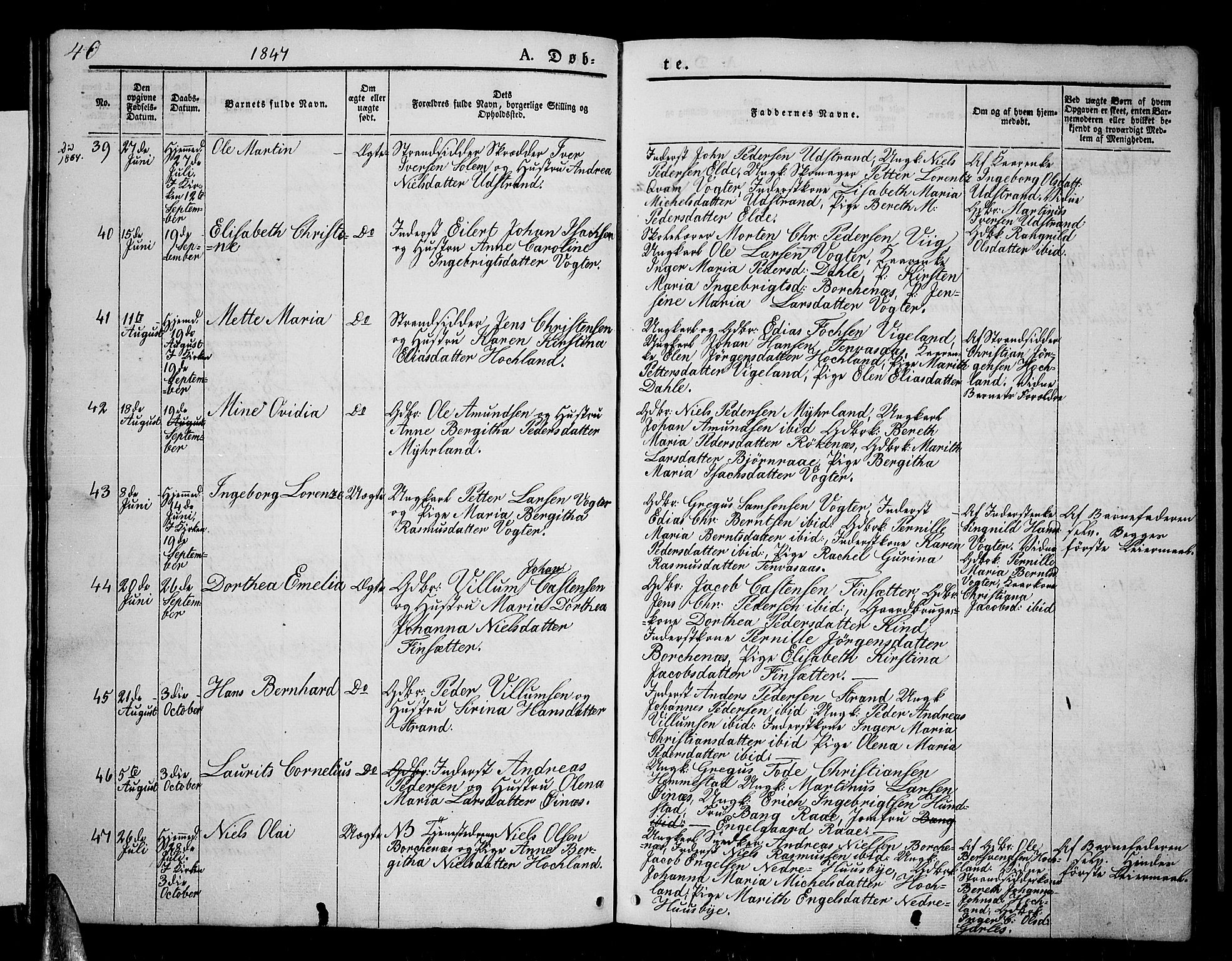 Kvæfjord sokneprestkontor, AV/SATØ-S-1323/G/Ga/Gab/L0002klokker: Parish register (copy) no. 2, 1841-1855, p. 40