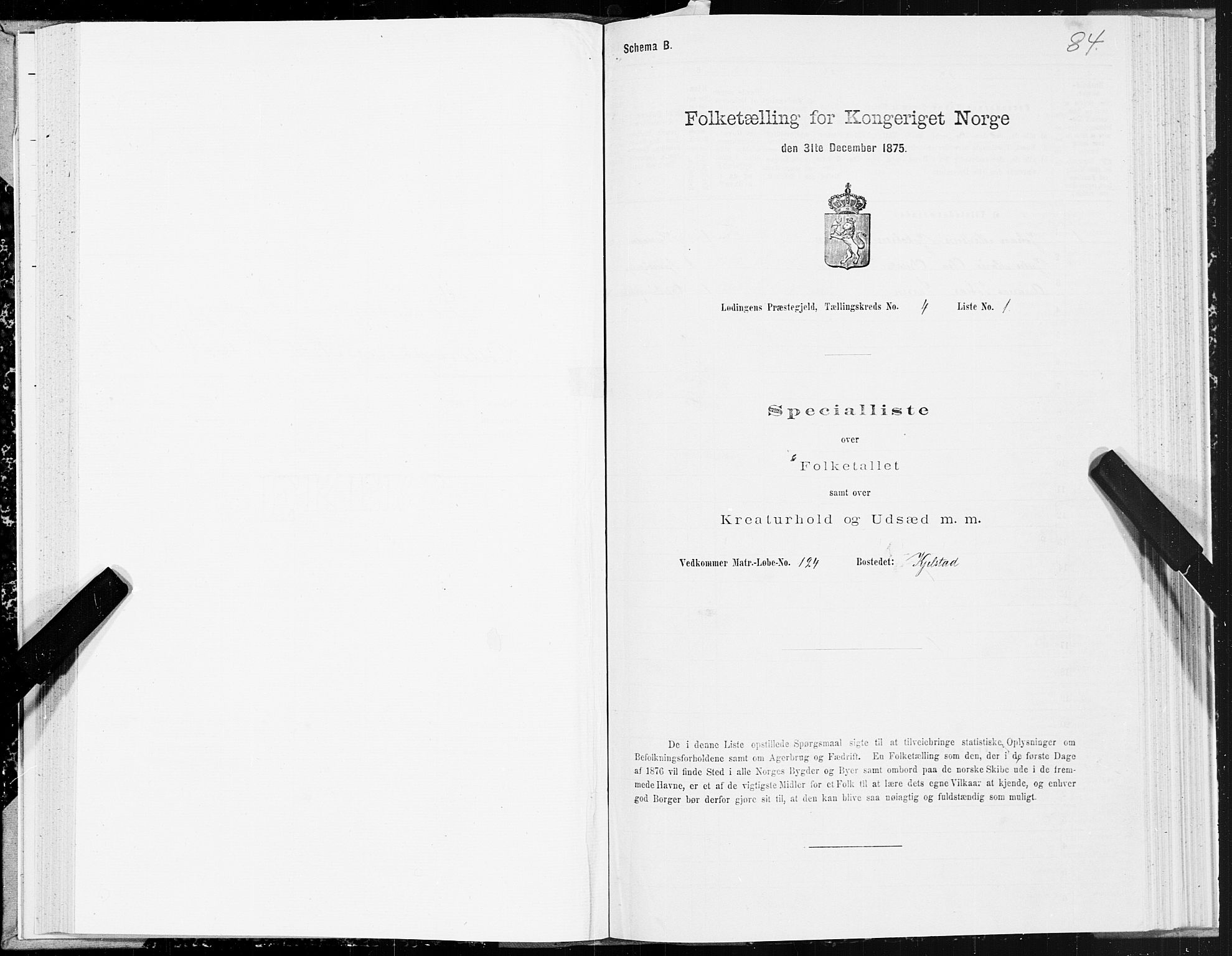 SAT, 1875 census for 1851P Lødingen, 1875, p. 2084