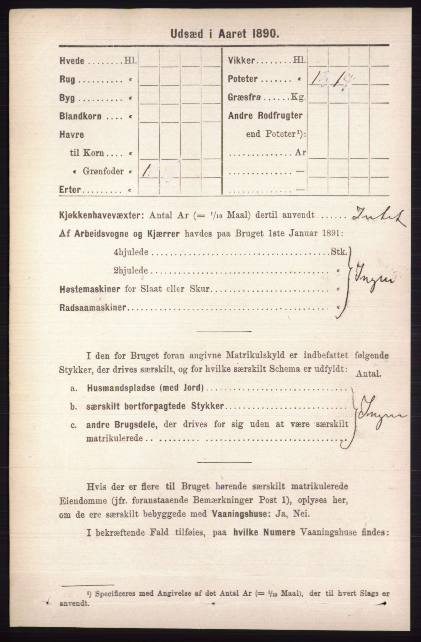 RA, 1891 census for 0438 Lille Elvedalen, 1891, p. 4237