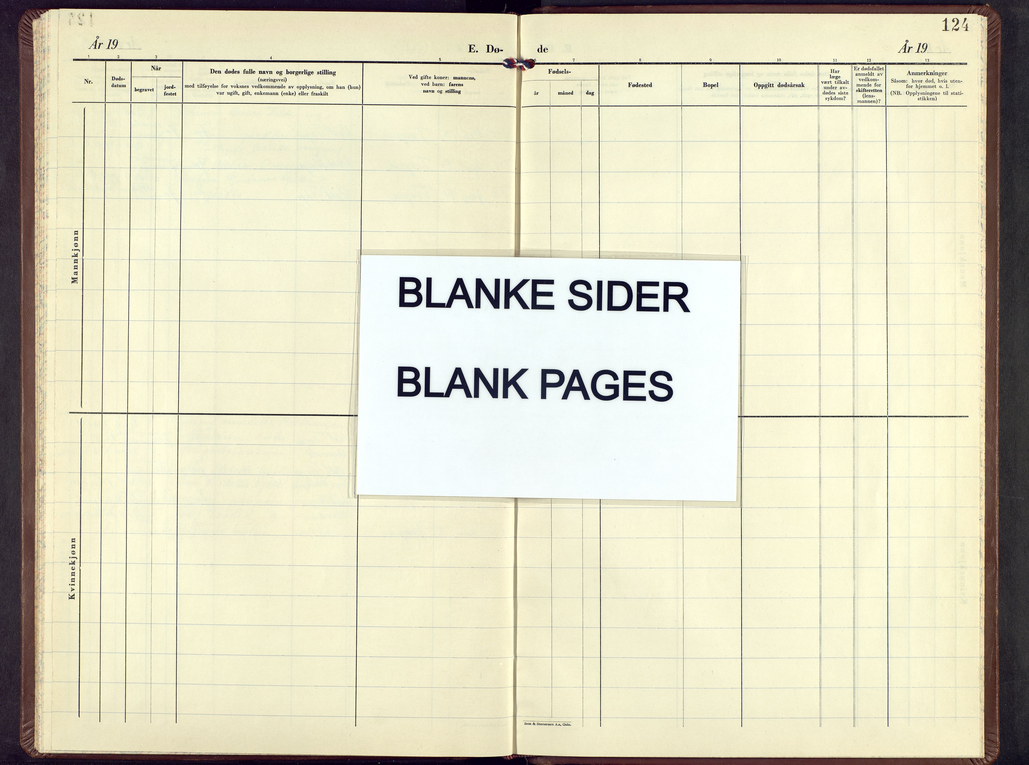 Nordre Land prestekontor, AV/SAH-PREST-124/H/Ha/Hab/L0010: Parish register (copy) no. 10, 1957-1968, p. 124