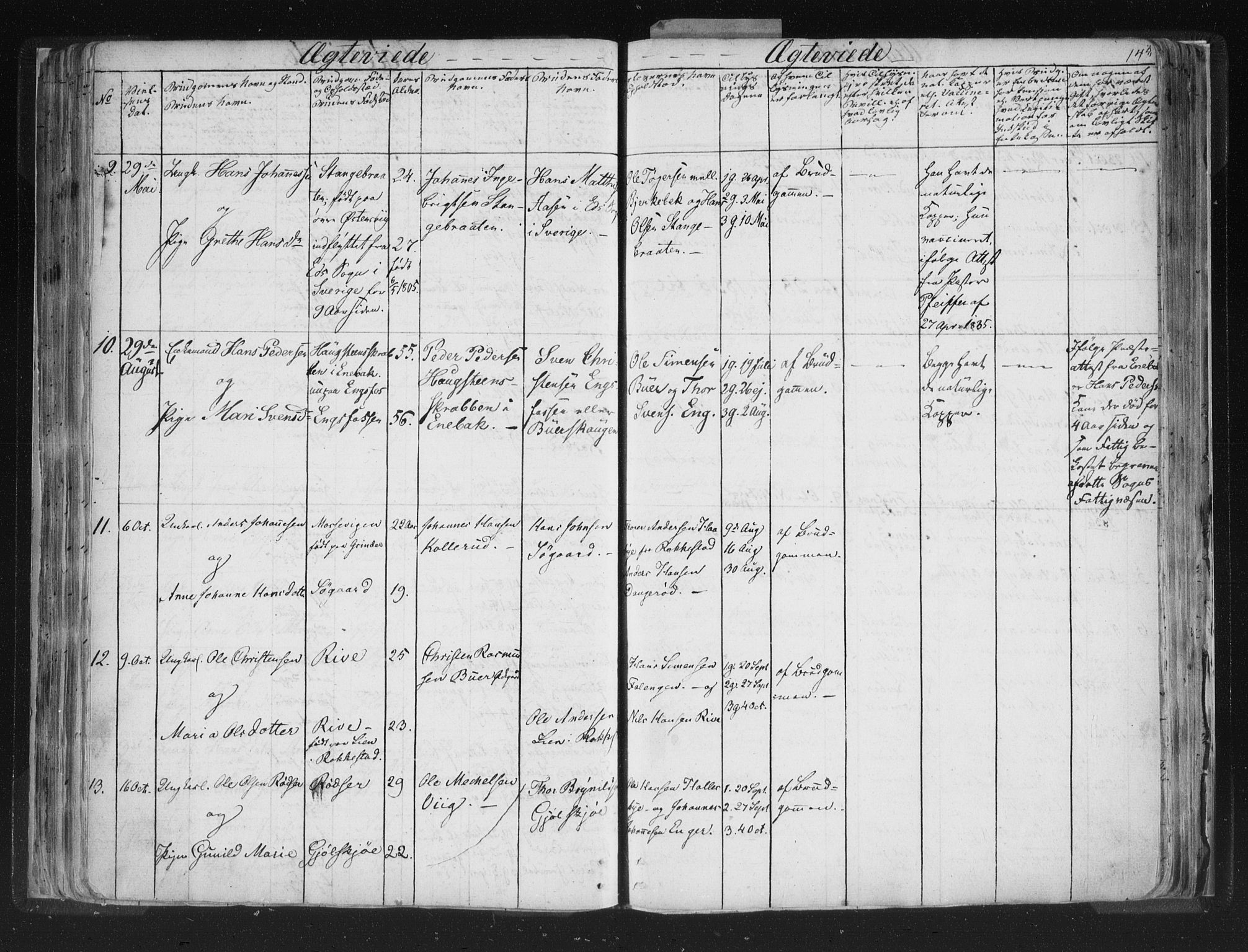 Aremark prestekontor Kirkebøker, SAO/A-10899/F/Fc/L0002: Parish register (official) no. III 2, 1834-1849, p. 143