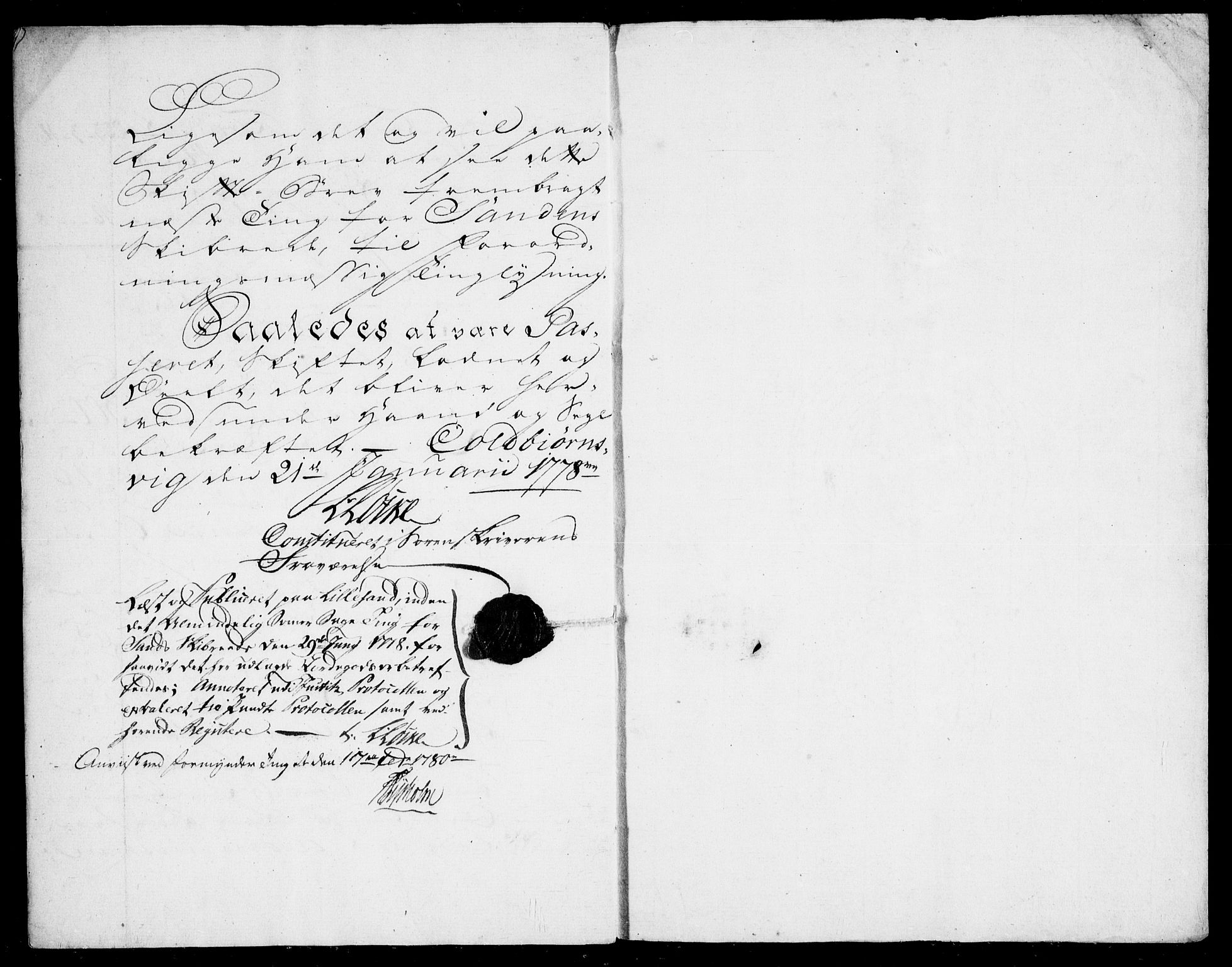 Danske Kanselli, Skapsaker, RA/EA-4061/F/L0100: Skap 16, pakke 7 VI, 1770-1787, p. 87