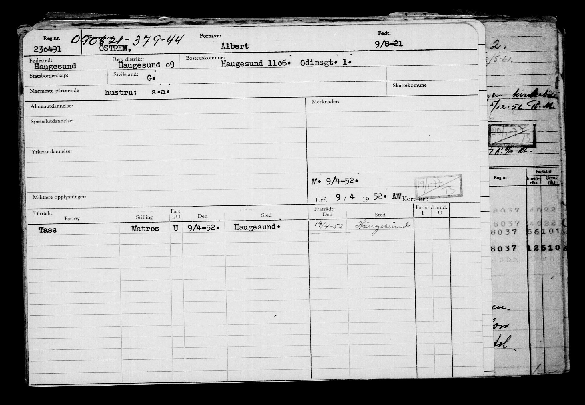 Direktoratet for sjømenn, AV/RA-S-3545/G/Gb/L0196: Hovedkort, 1921, p. 730