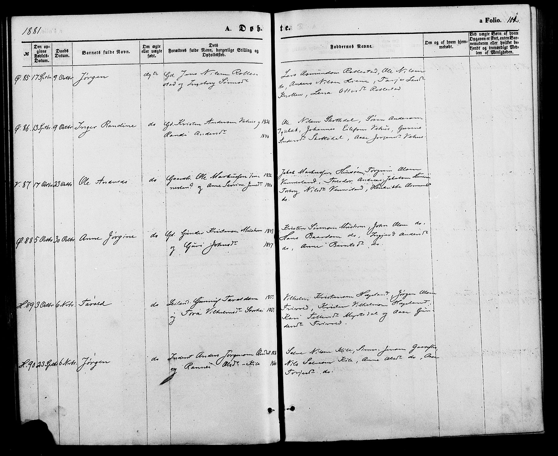 Vennesla sokneprestkontor, AV/SAK-1111-0045/Fa/Fac/L0008: Parish register (official) no. A 8, 1874-1883, p. 101