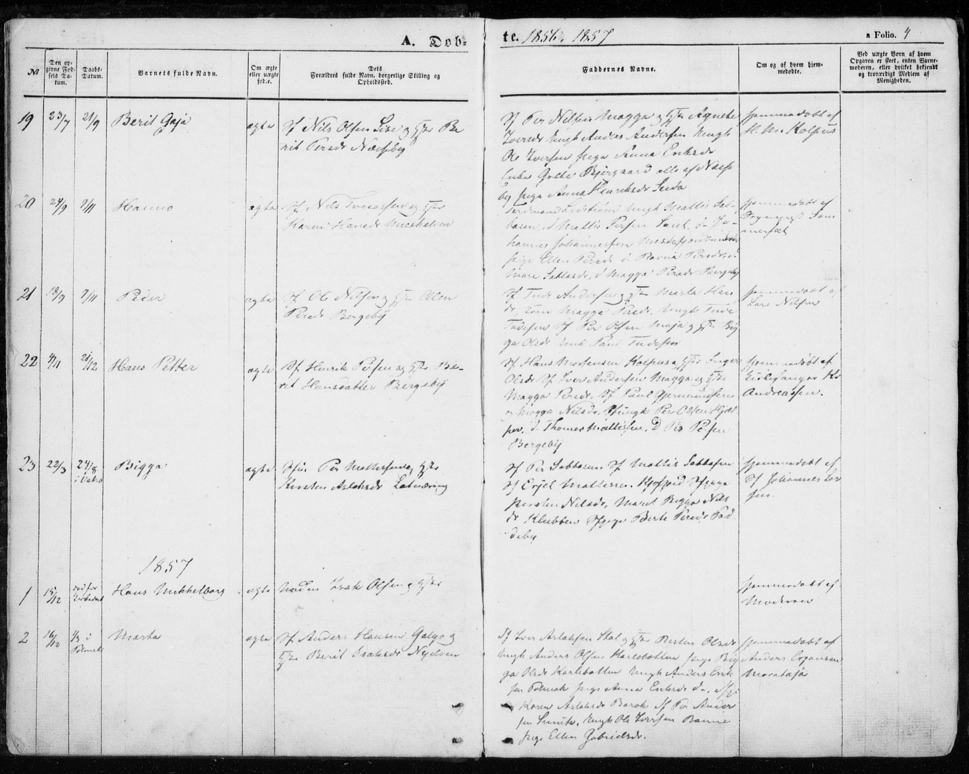 Nesseby sokneprestkontor, AV/SATØ-S-1330/H/Ha/L0002kirke: Parish register (official) no. 2, 1856-1864, p. 4