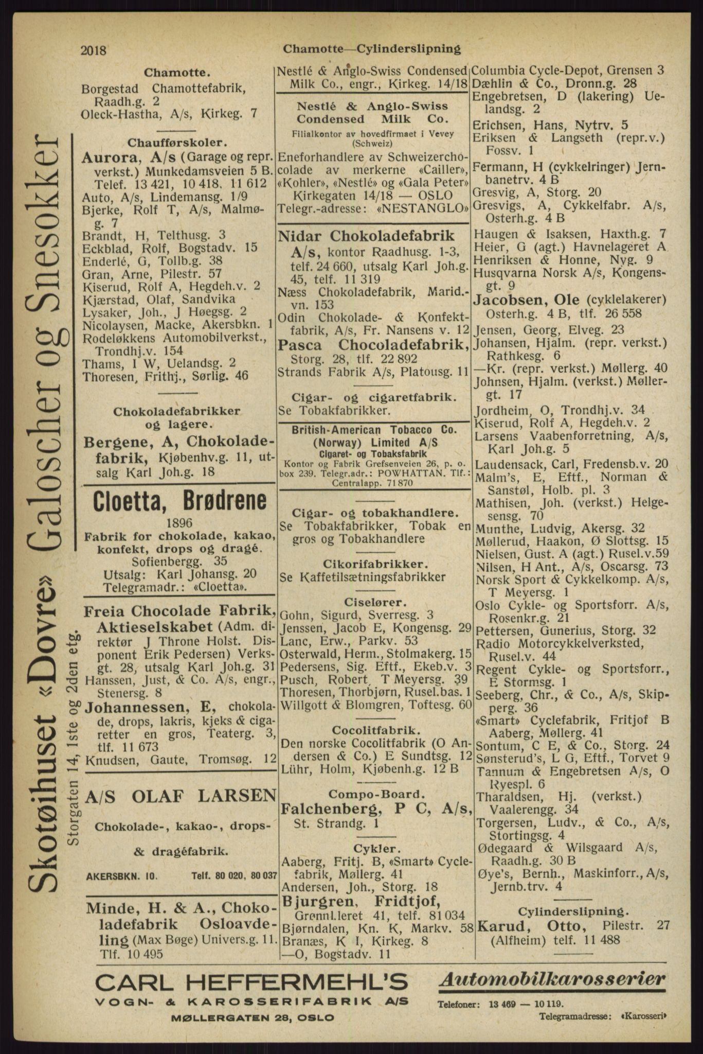 Kristiania/Oslo adressebok, PUBL/-, 1927, p. 2018