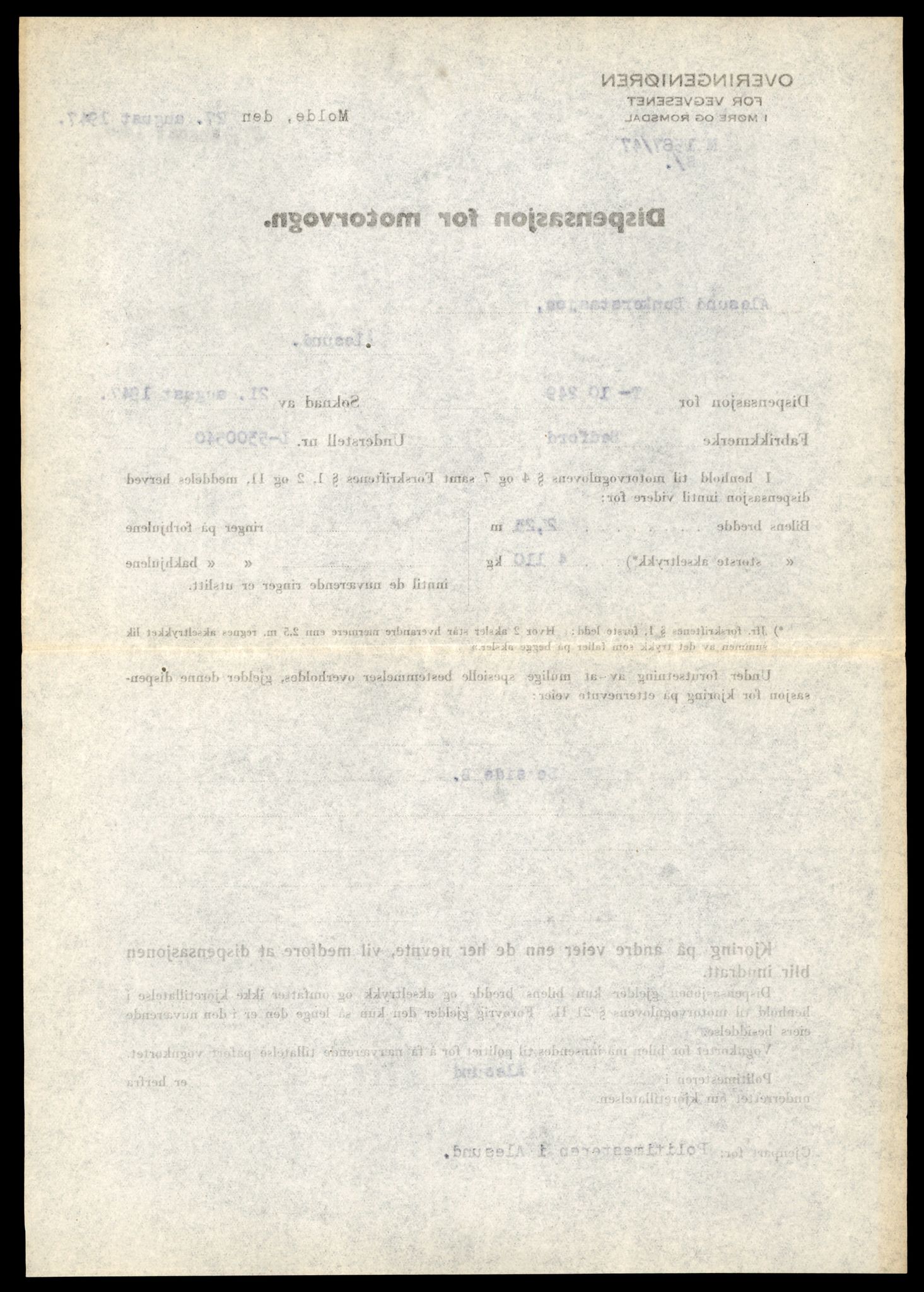 Møre og Romsdal vegkontor - Ålesund trafikkstasjon, AV/SAT-A-4099/F/Fe/L0019: Registreringskort for kjøretøy T 10228 - T 10350, 1927-1998, p. 594