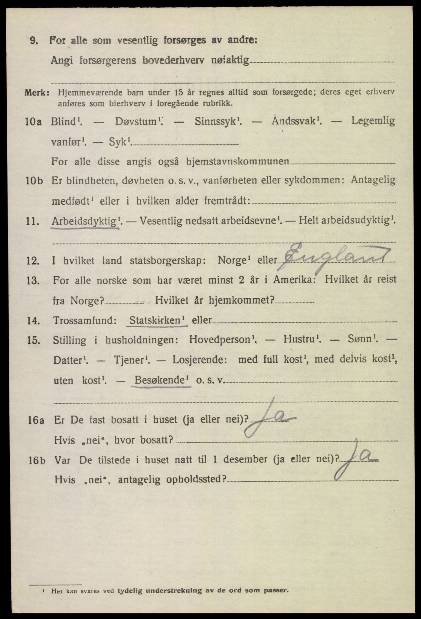 SAK, 1920 census for Feda, 1920, p. 912