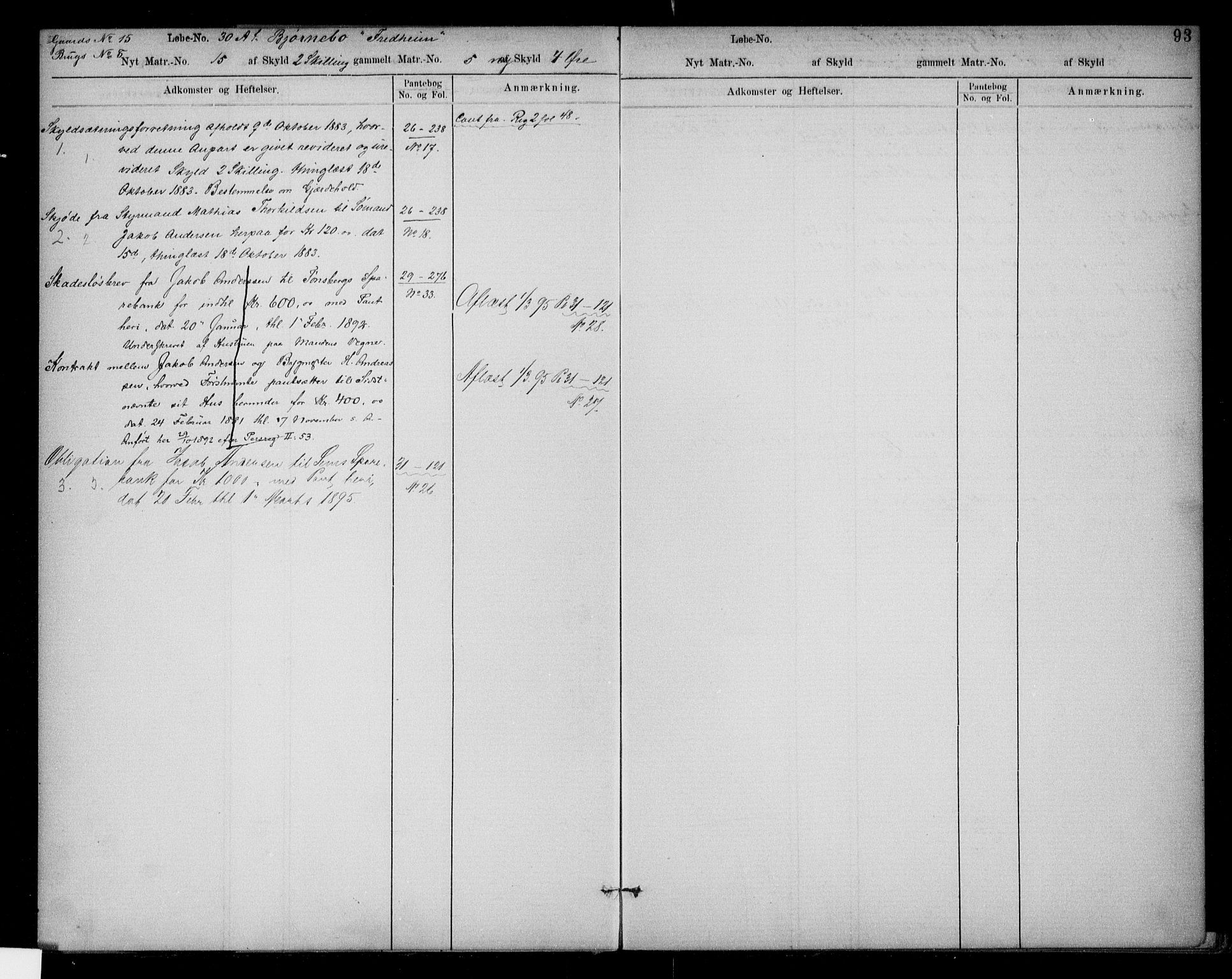 Søndre Jarlsberg sorenskriveri, AV/SAKO-A-129/G/Gb/Gbc/L0010: Mortgage register no. III 10, 1850, p. 93