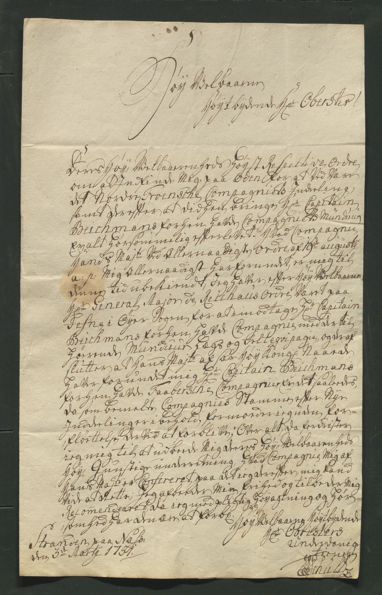 Åker i Vang, Hedmark, og familien Todderud, AV/SAH-ARK-010/J/Jc/L0001: Korrespondanse, 1706-1752, p. 285