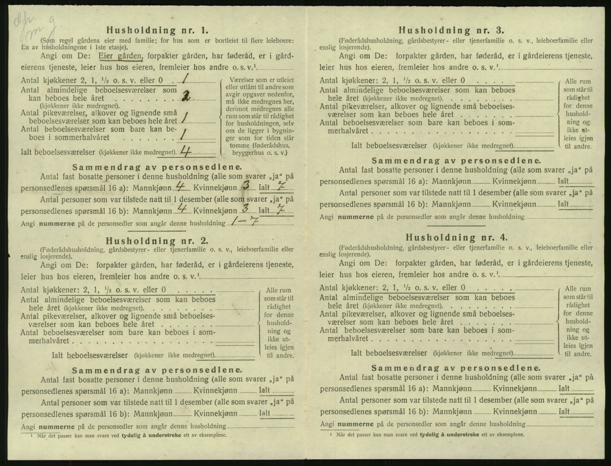 SAST, 1920 census for Bjerkreim, 1920, p. 49