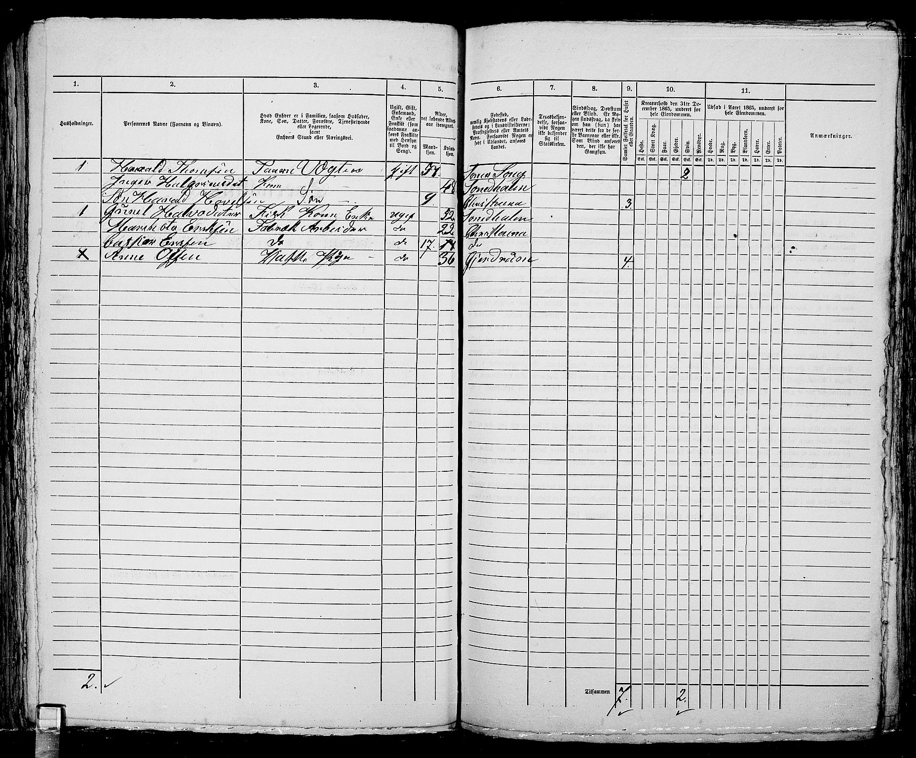 RA, 1865 census for Kristiania, 1865, p. 5179