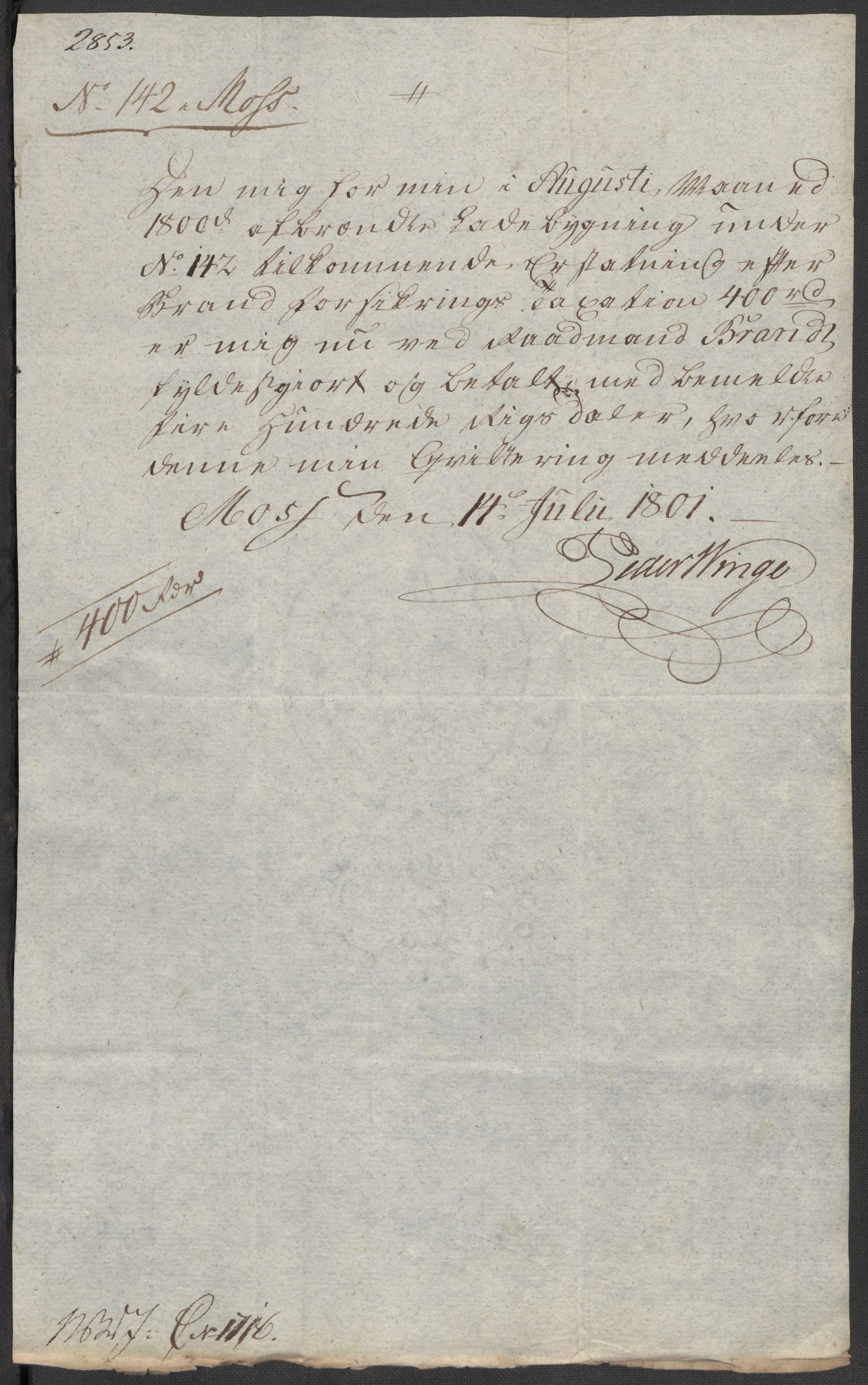 Kommersekollegiet, Brannforsikringskontoret 1767-1814, AV/RA-EA-5458/F/Fa/L0040/0006: Moss / Dokumenter, 1767-1807, p. 221