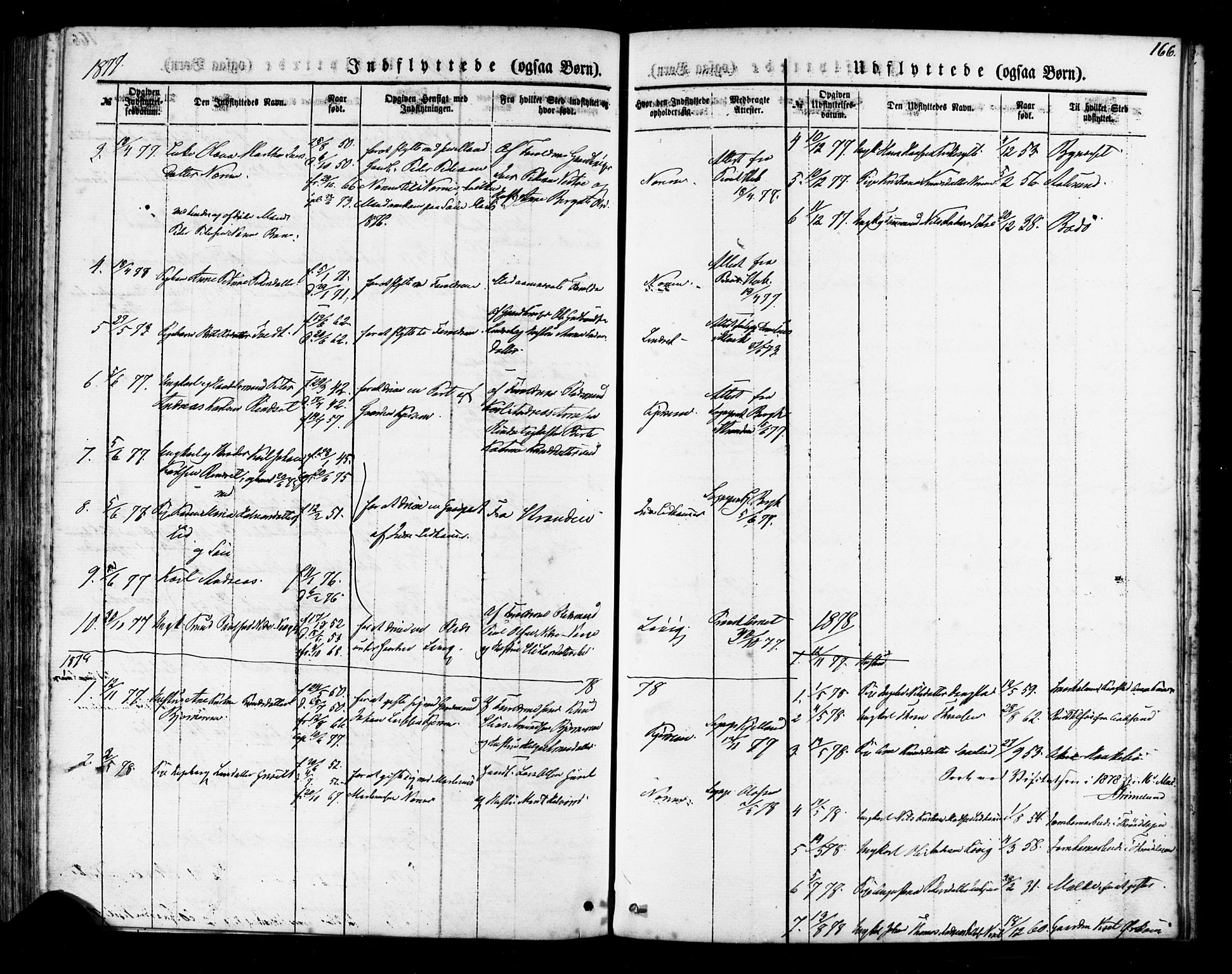 Ministerialprotokoller, klokkerbøker og fødselsregistre - Møre og Romsdal, SAT/A-1454/541/L0545: Parish register (official) no. 541A02, 1872-1886, p. 166