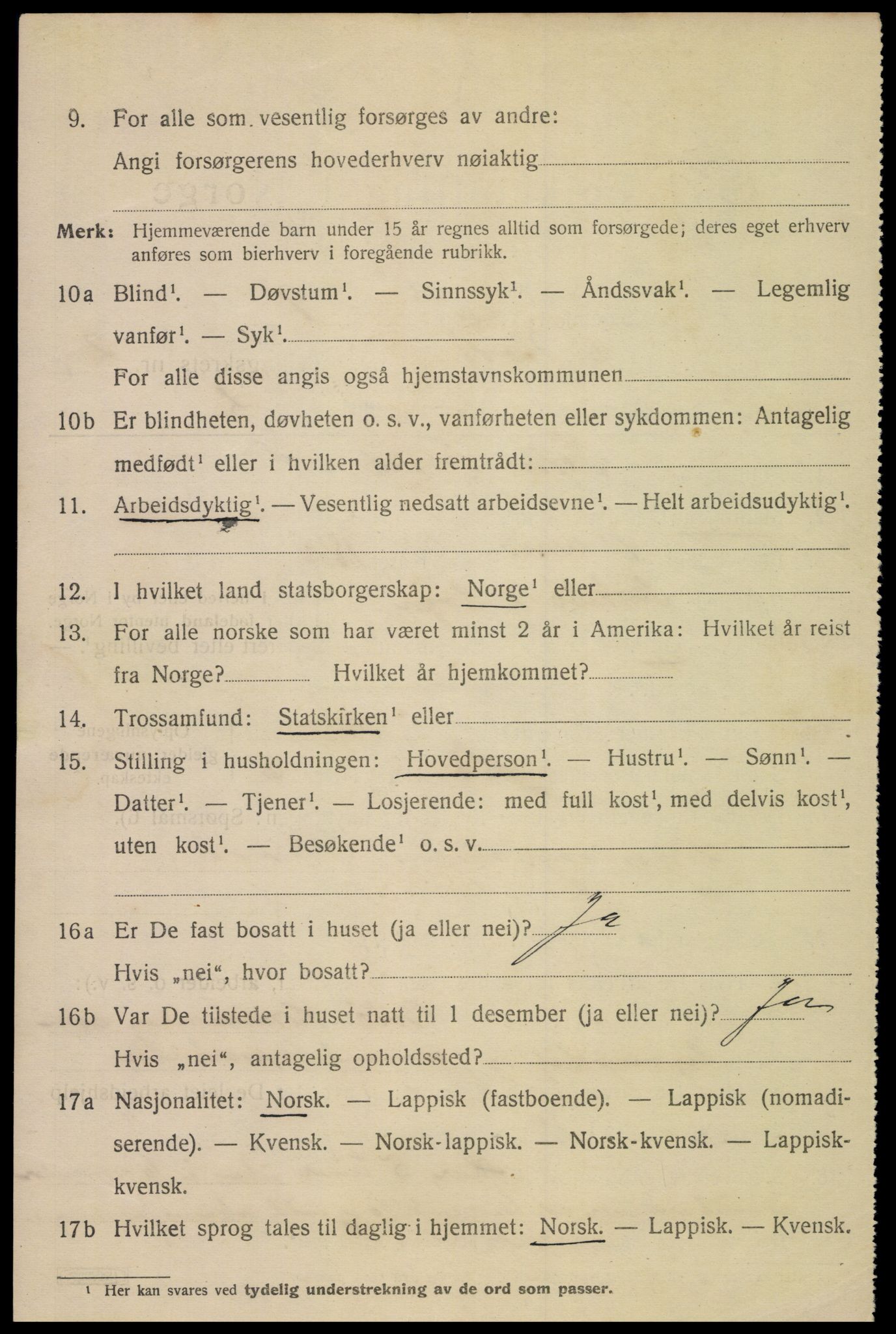 SAT, 1920 census for Bodø, 1920, p. 3888