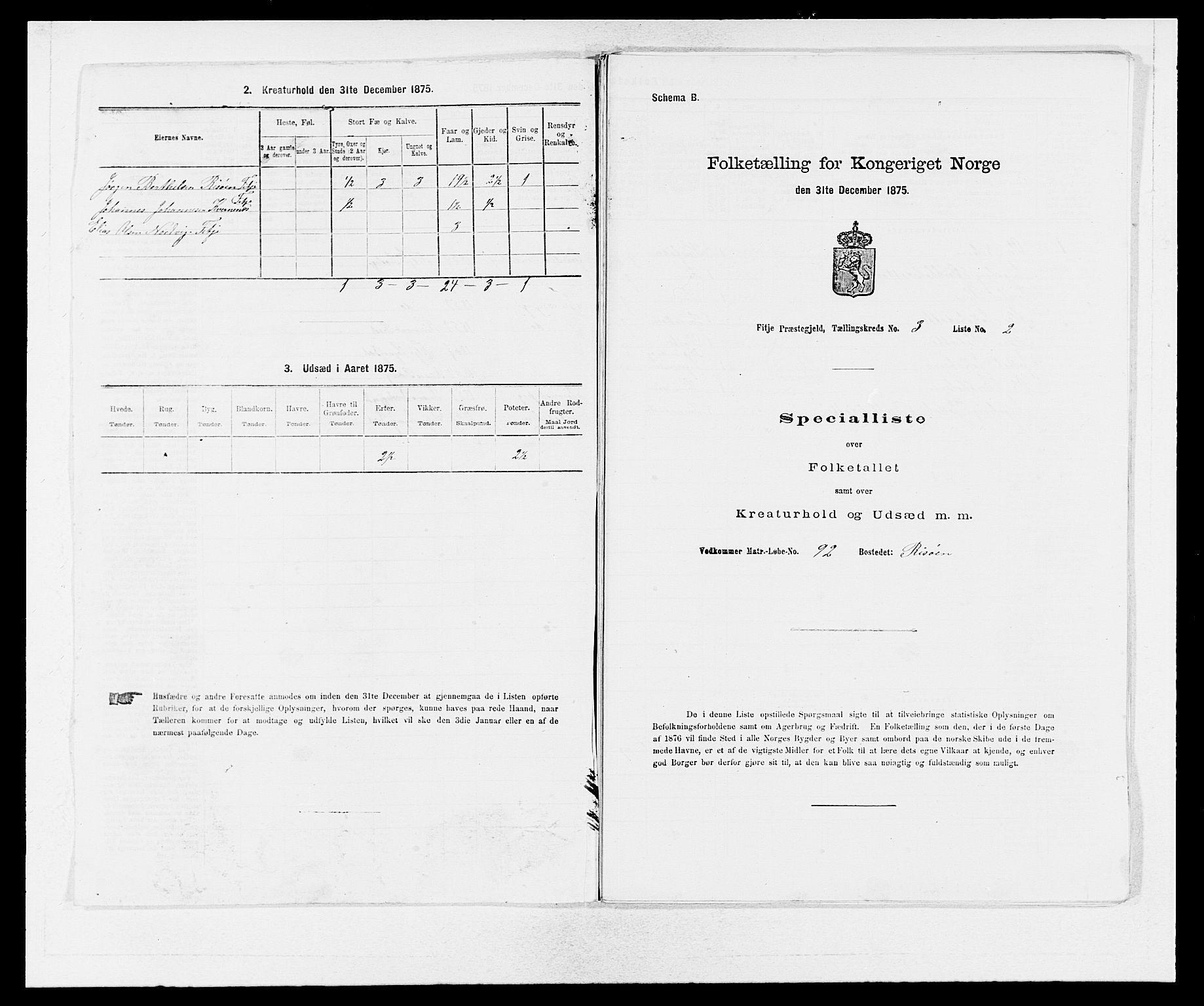 SAB, 1875 census for 1222P Fitjar, 1875, p. 327