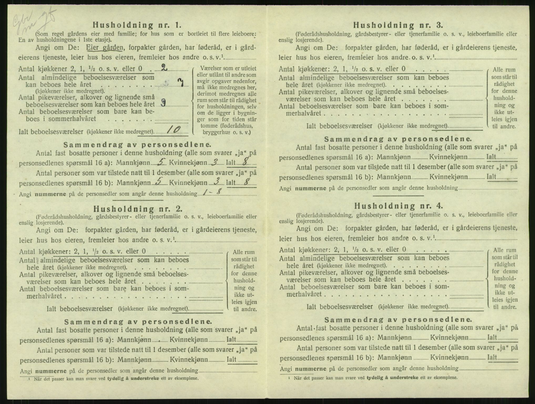 SAT, 1920 census for Aure, 1920, p. 329